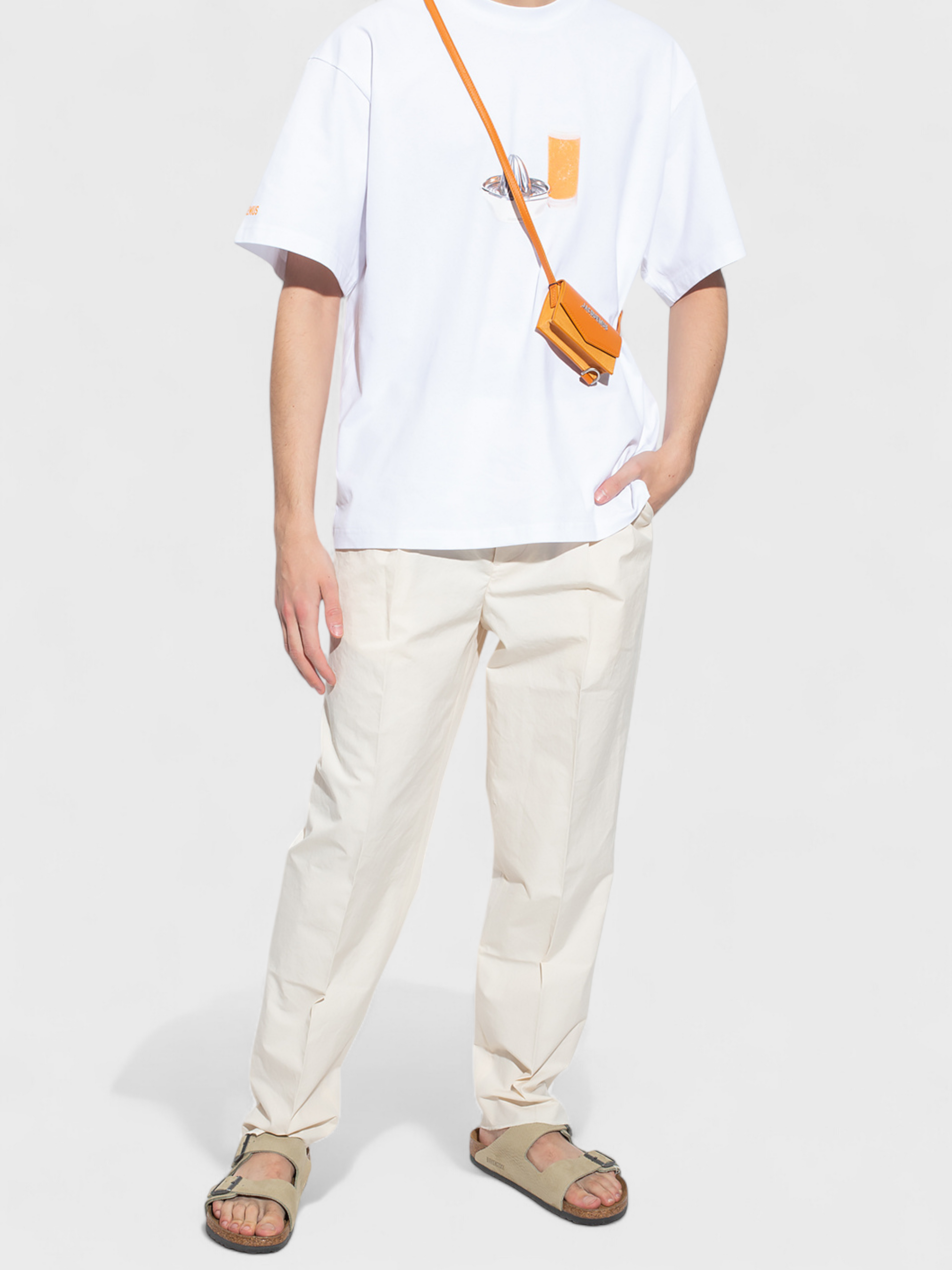 Jacquemus Le T-Shirt Succo Print Orange Juice White