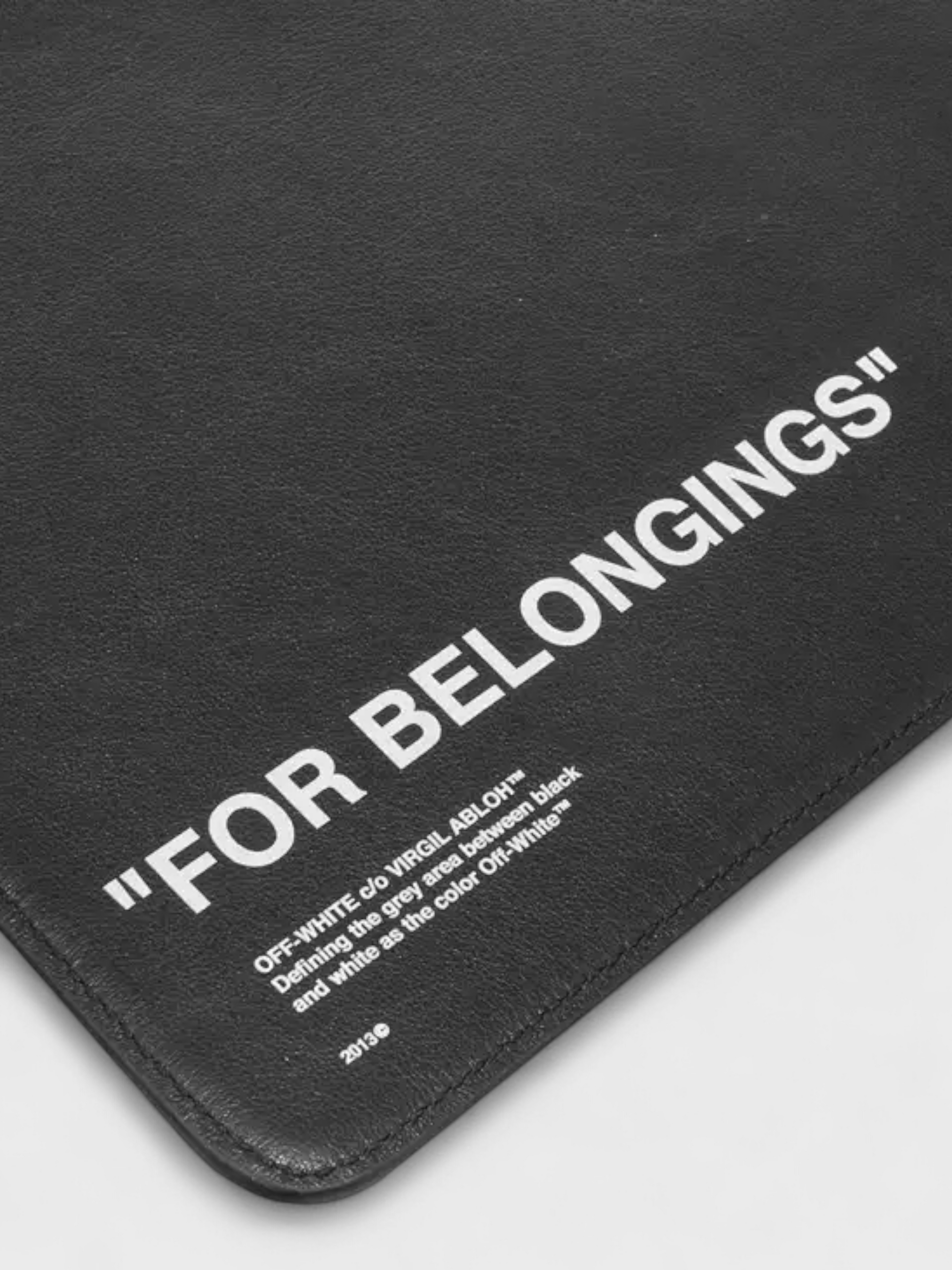 Off-White Quote Print Clutch Bag Black