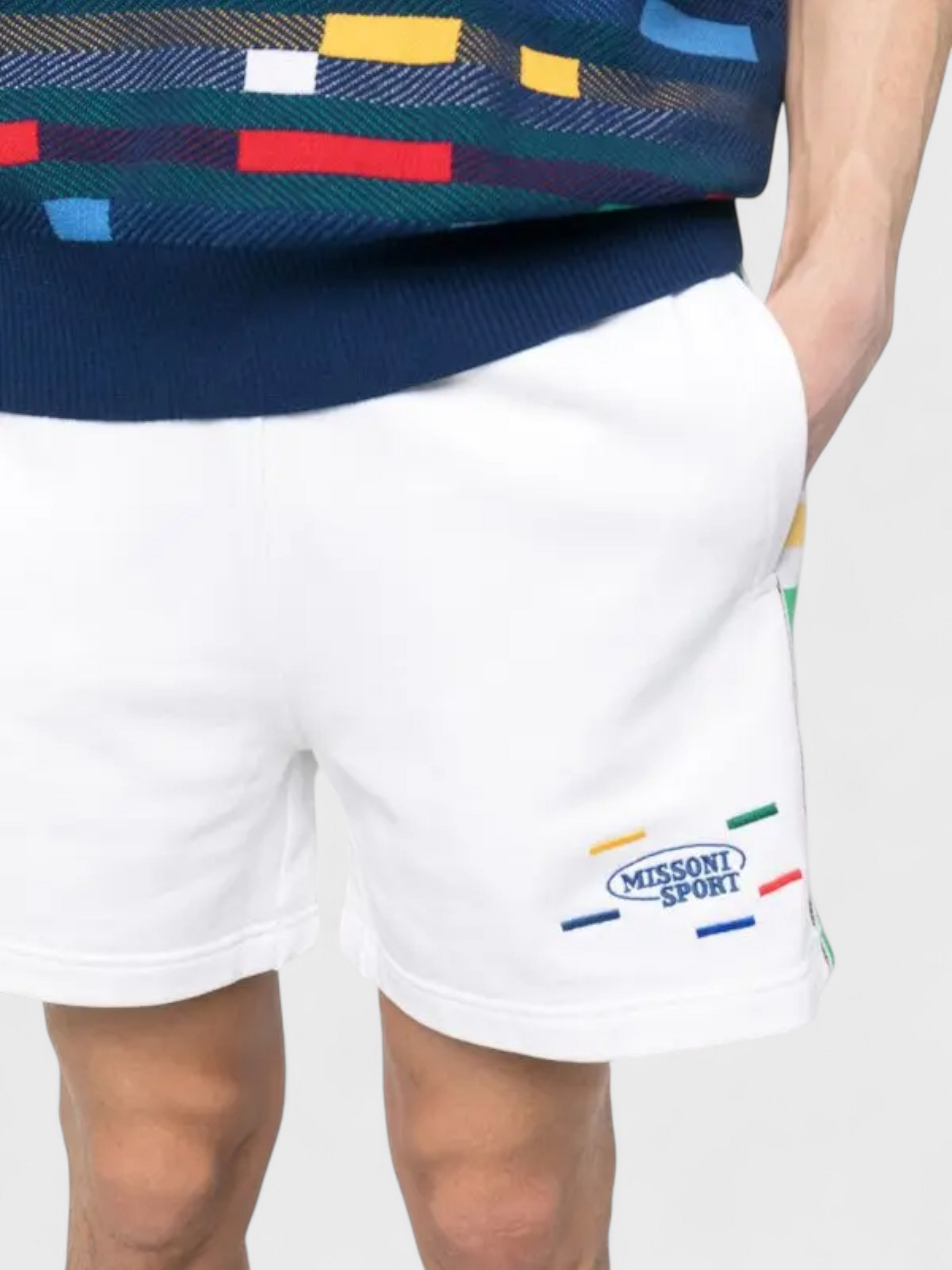 Missoni Logo Jersey Shorts White
