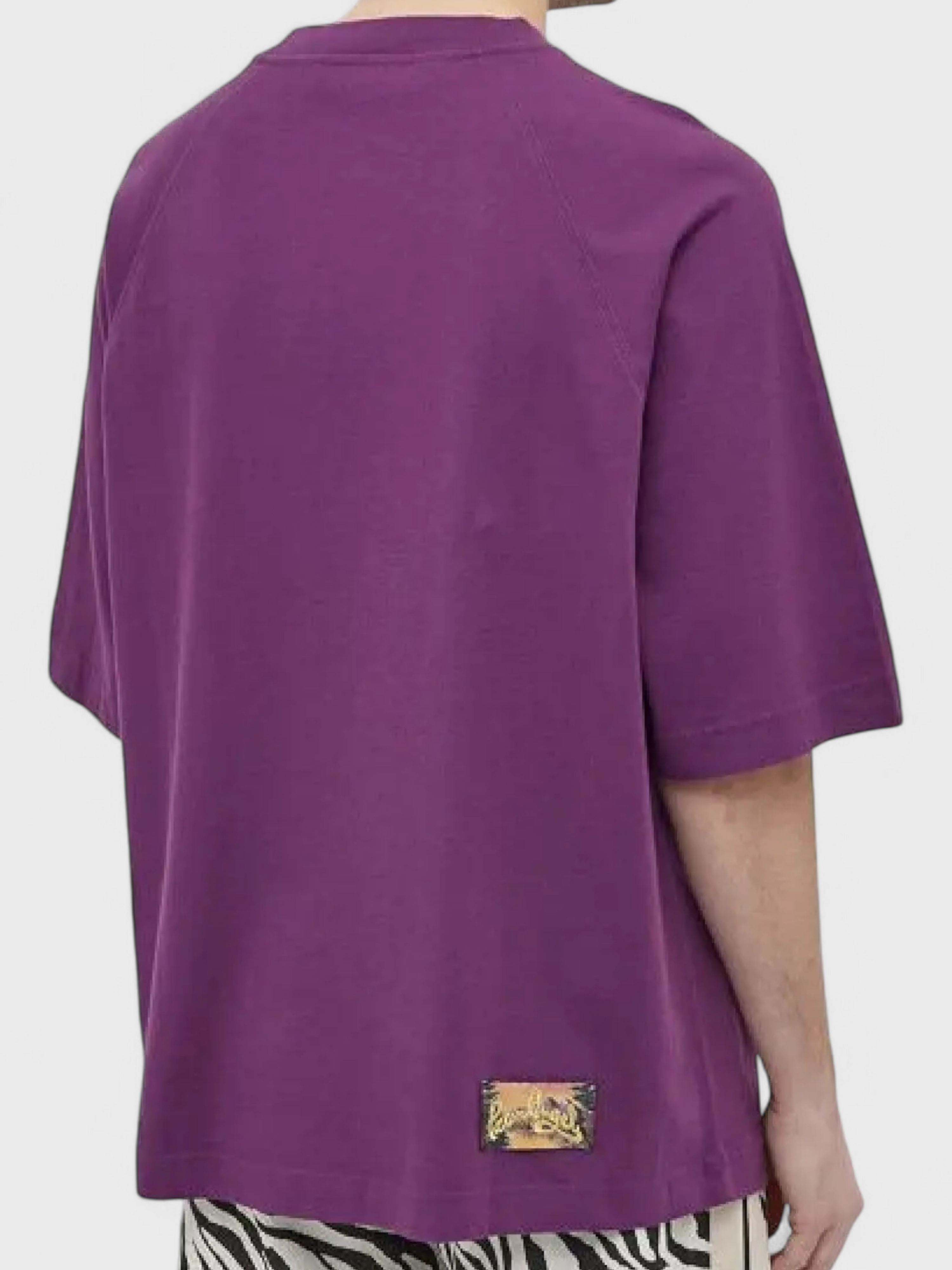 Palm Angels Seasonal Logo Raglan Over Tee Purple