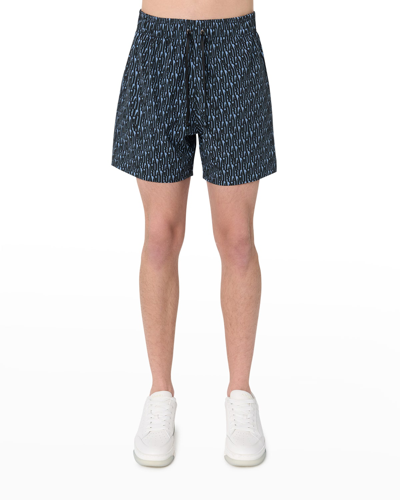 Amiri All Over Print Swimtrunk Dusty Blue