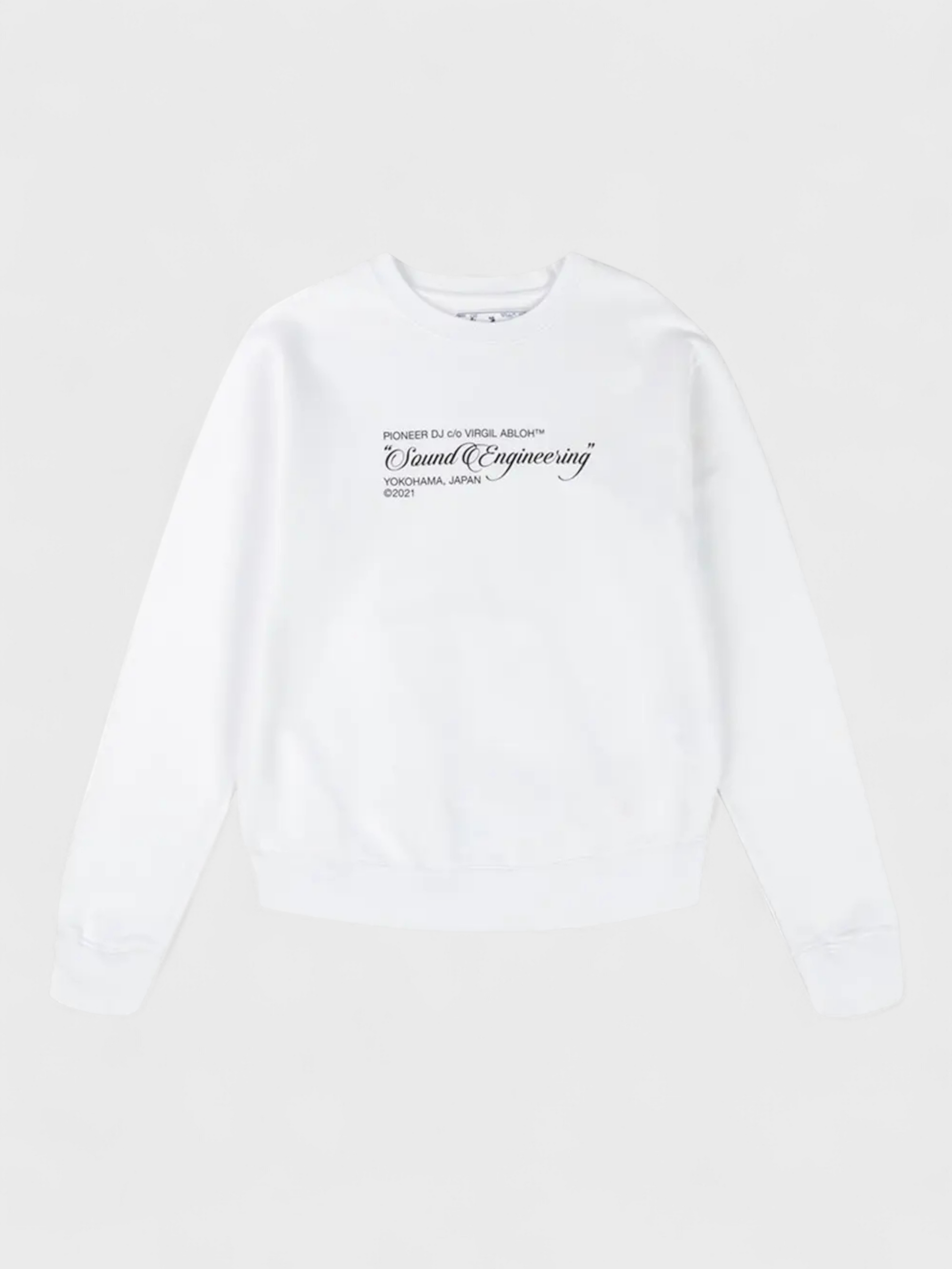 Off-White x Pioneer Sound Engineering Arrow Crewneck White