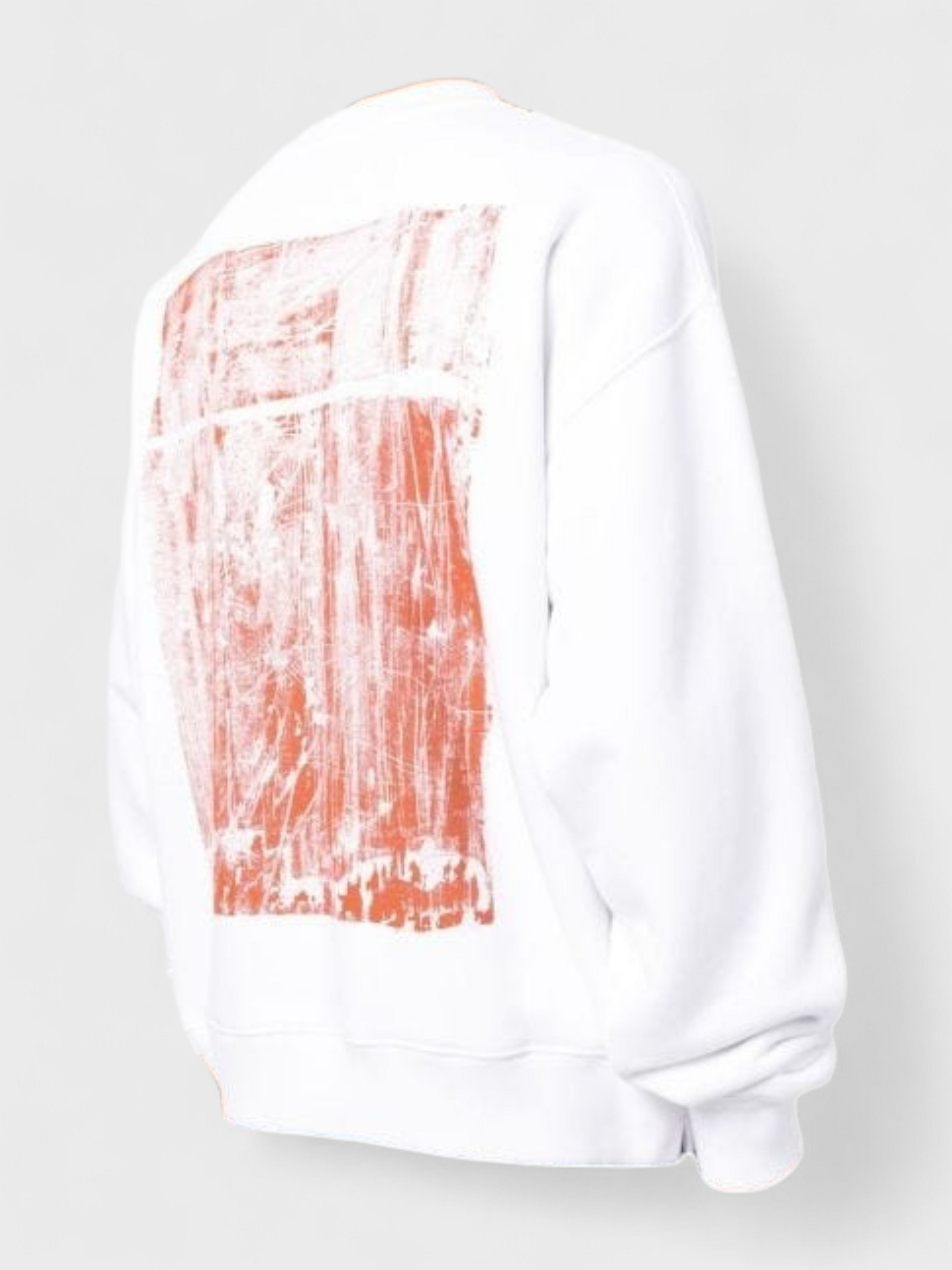 Off-White Sweatshirt Scratch Tab Skate Crewneck White