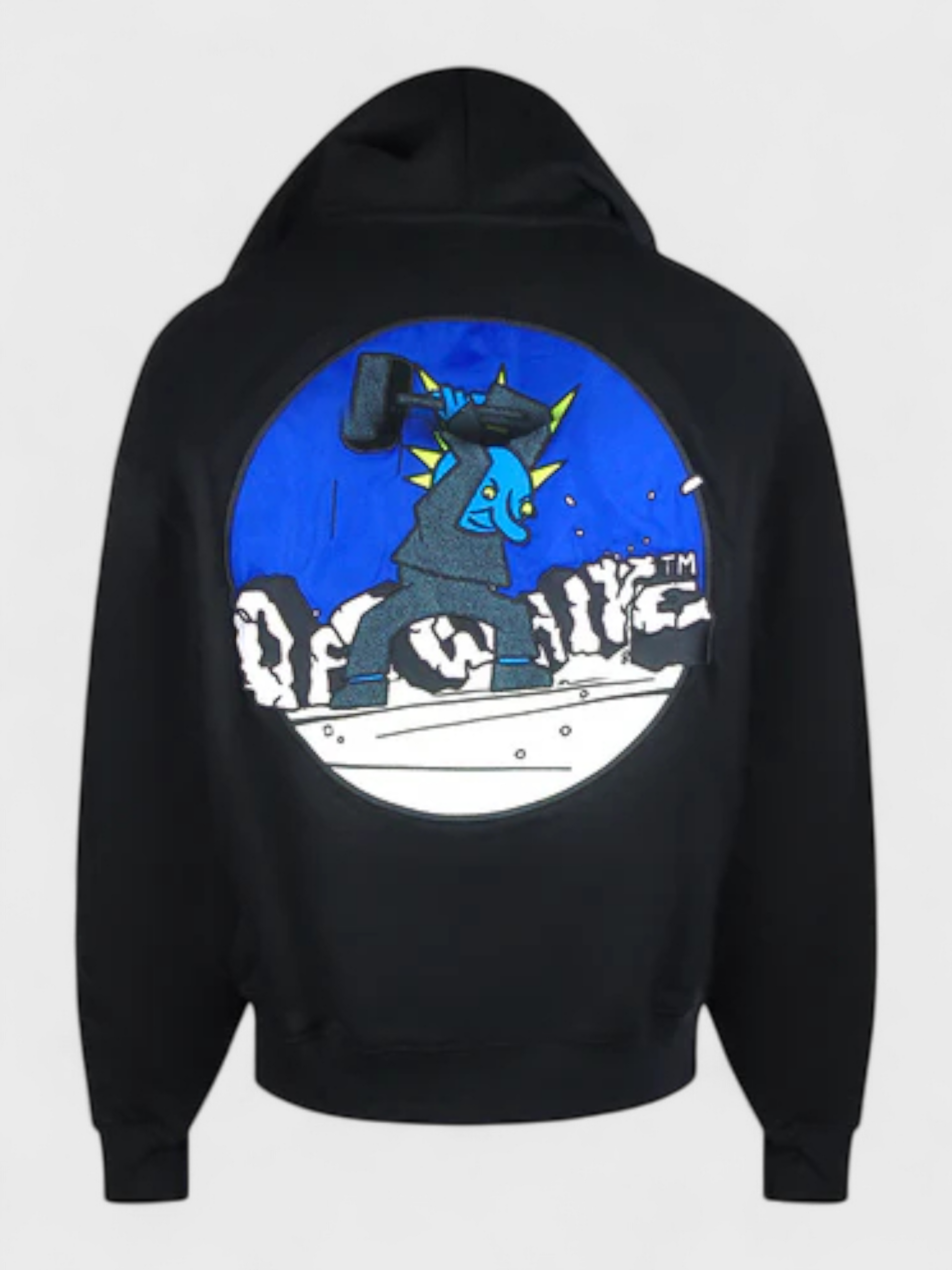 Off-White Hammer Skate Zip Hoodie Black