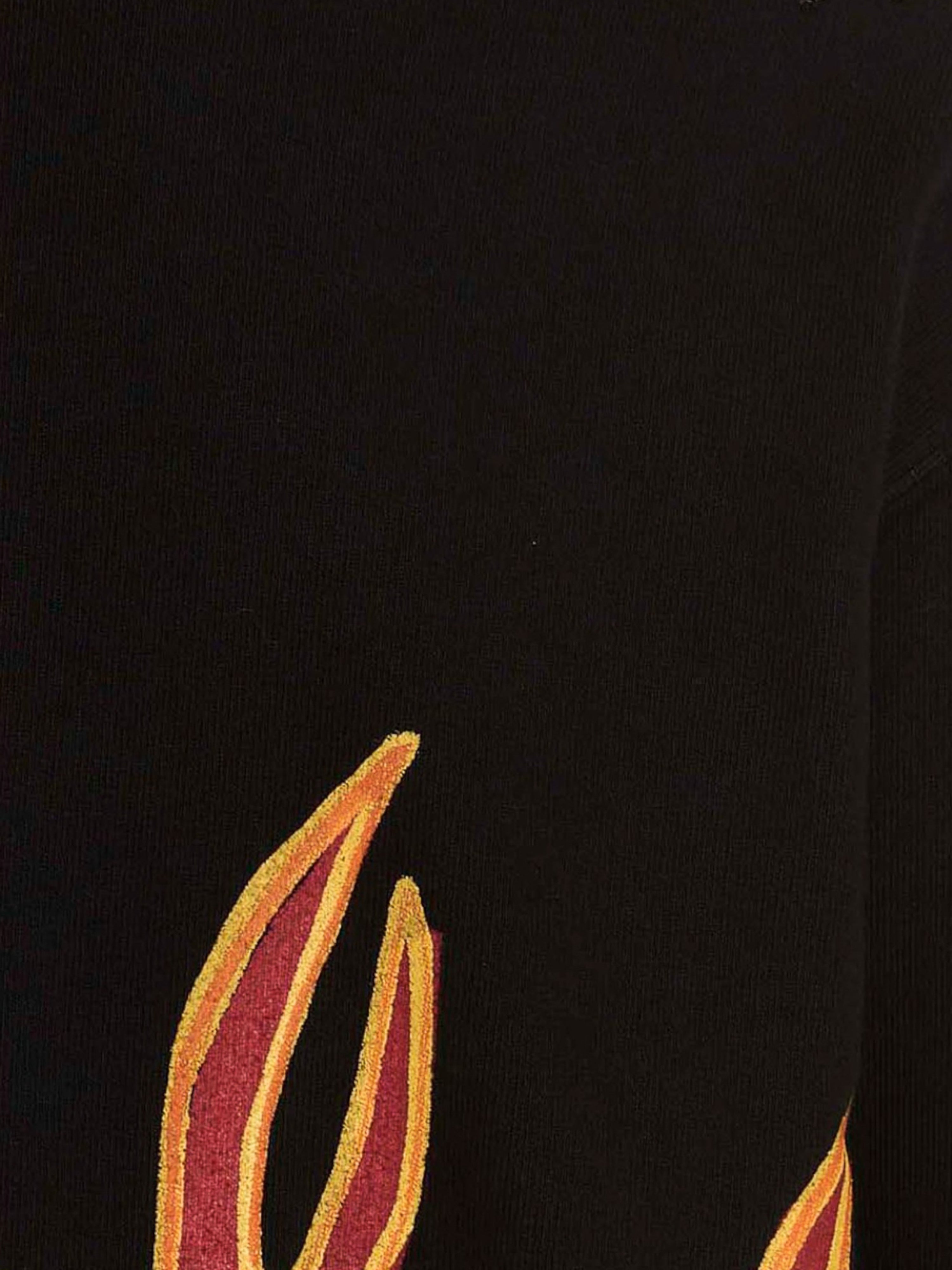 Palm Angels Gd Graffiti Flames Crewneck Black