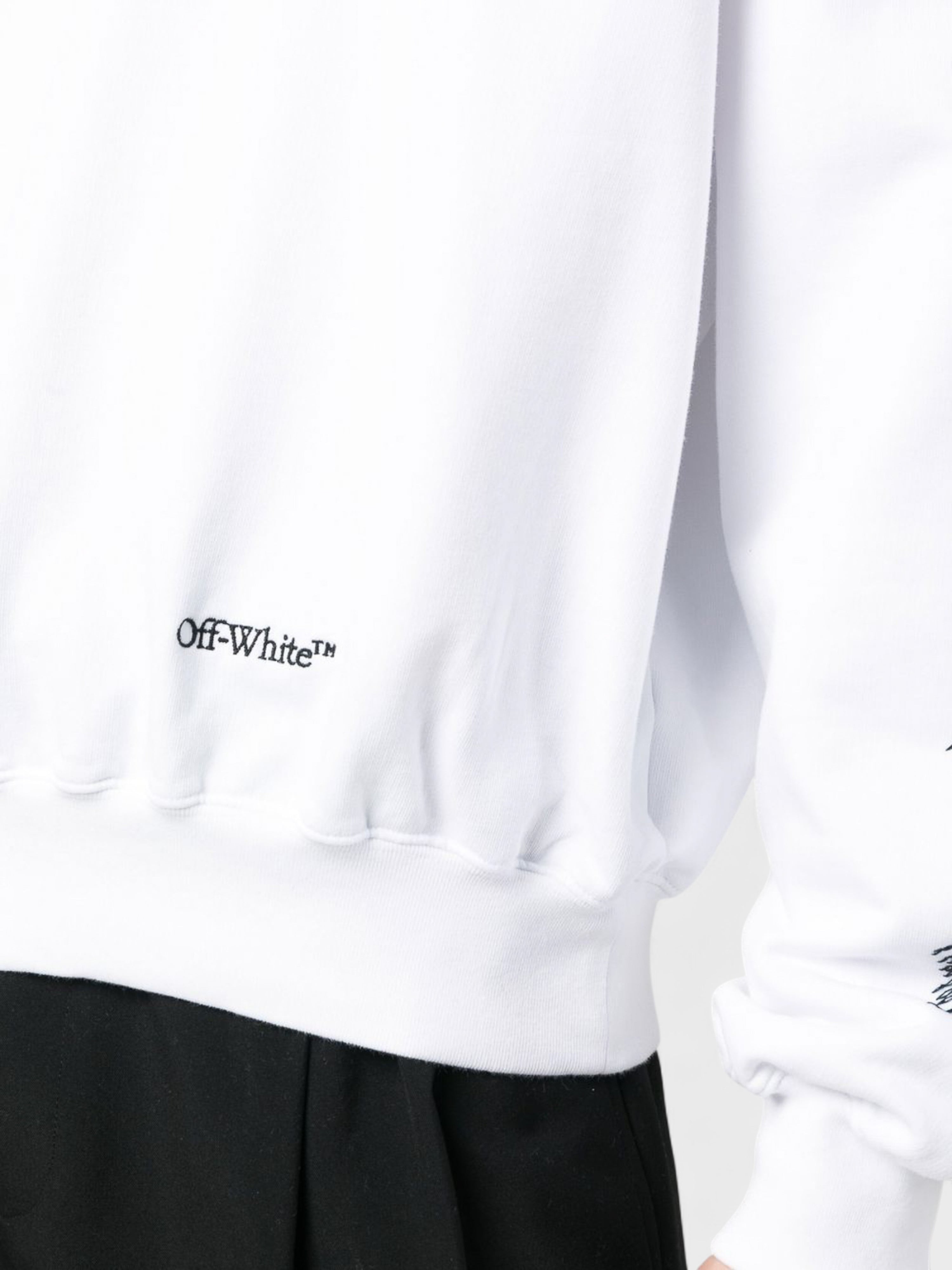 Off-White Scribble Diag Print Sweatshirt White