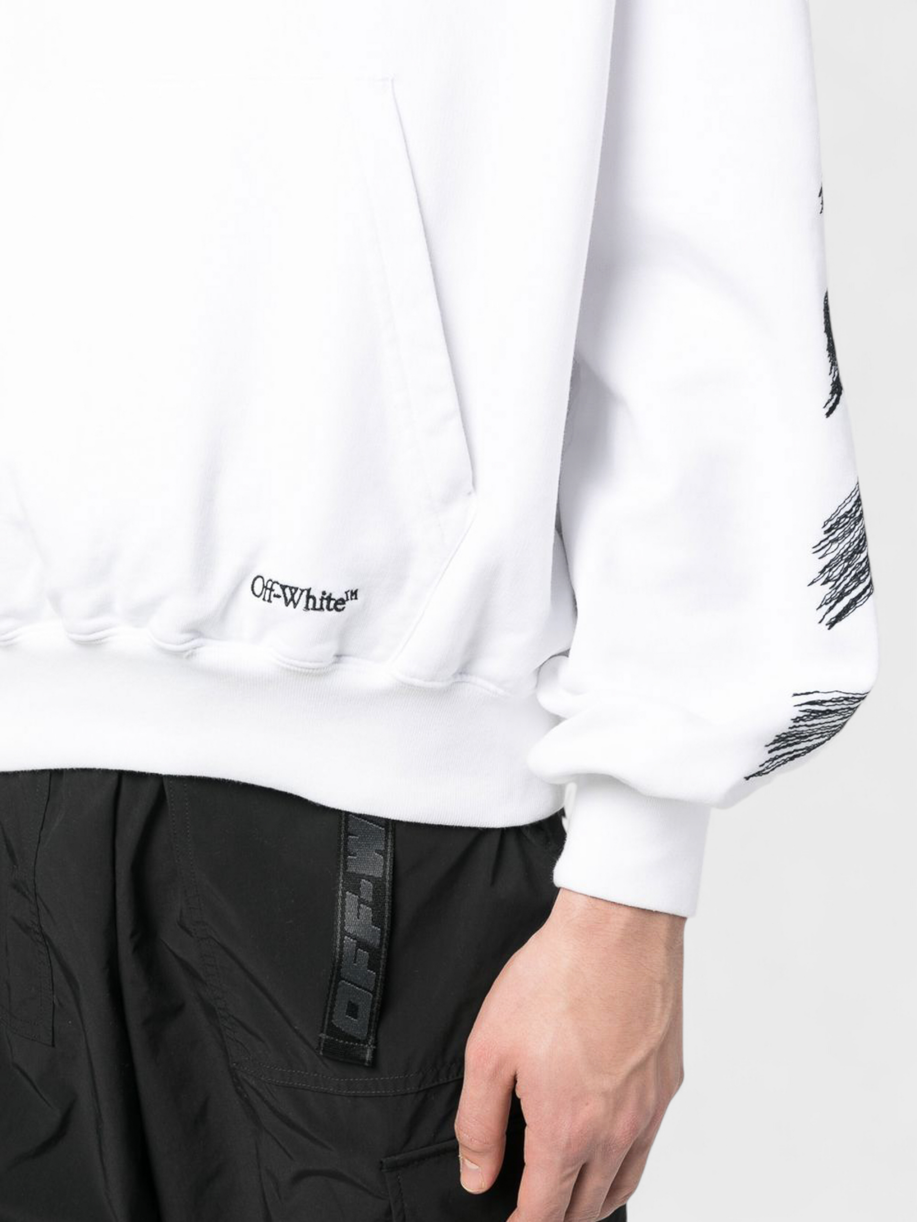 Off-White Diag Scribble Print Hoodie White