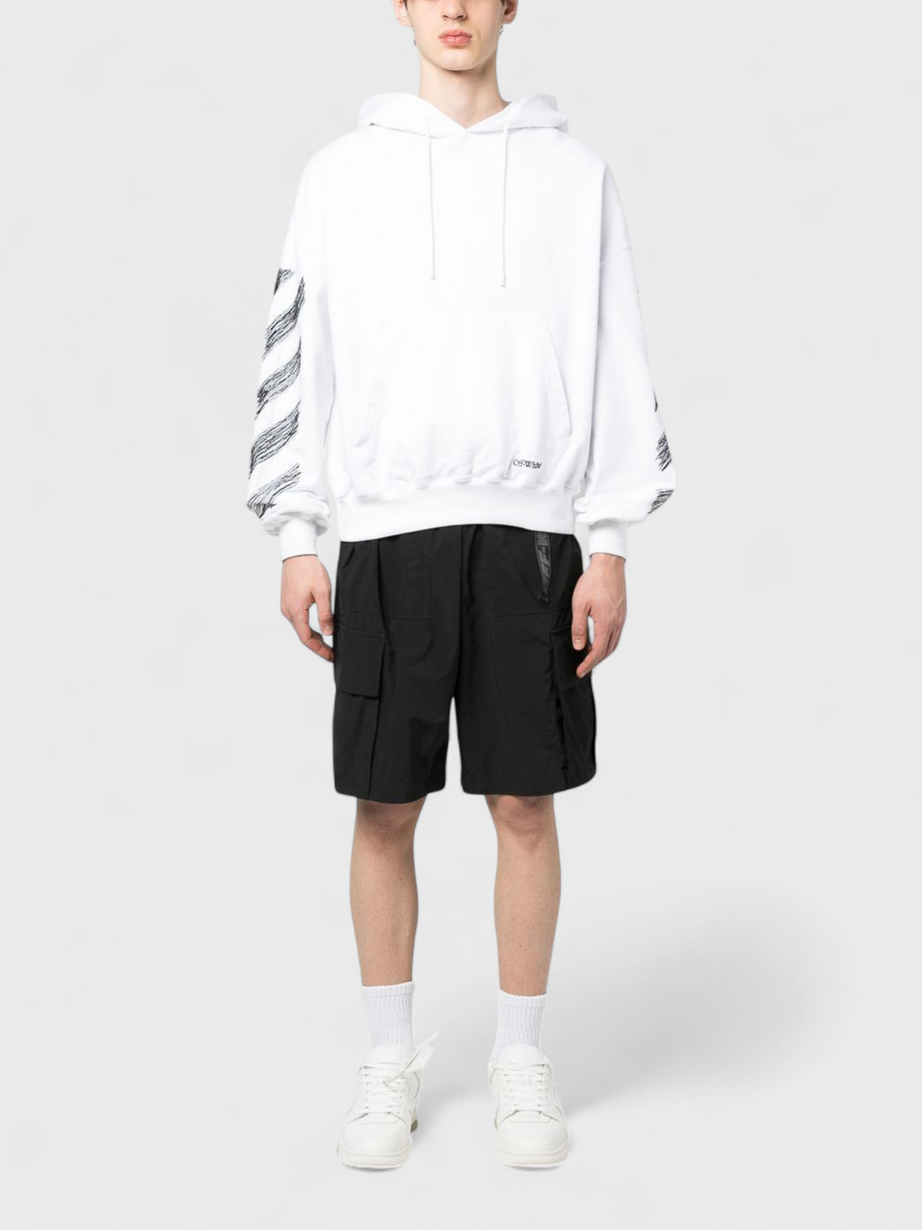 Off-White Diag Scribble Print Hoodie White