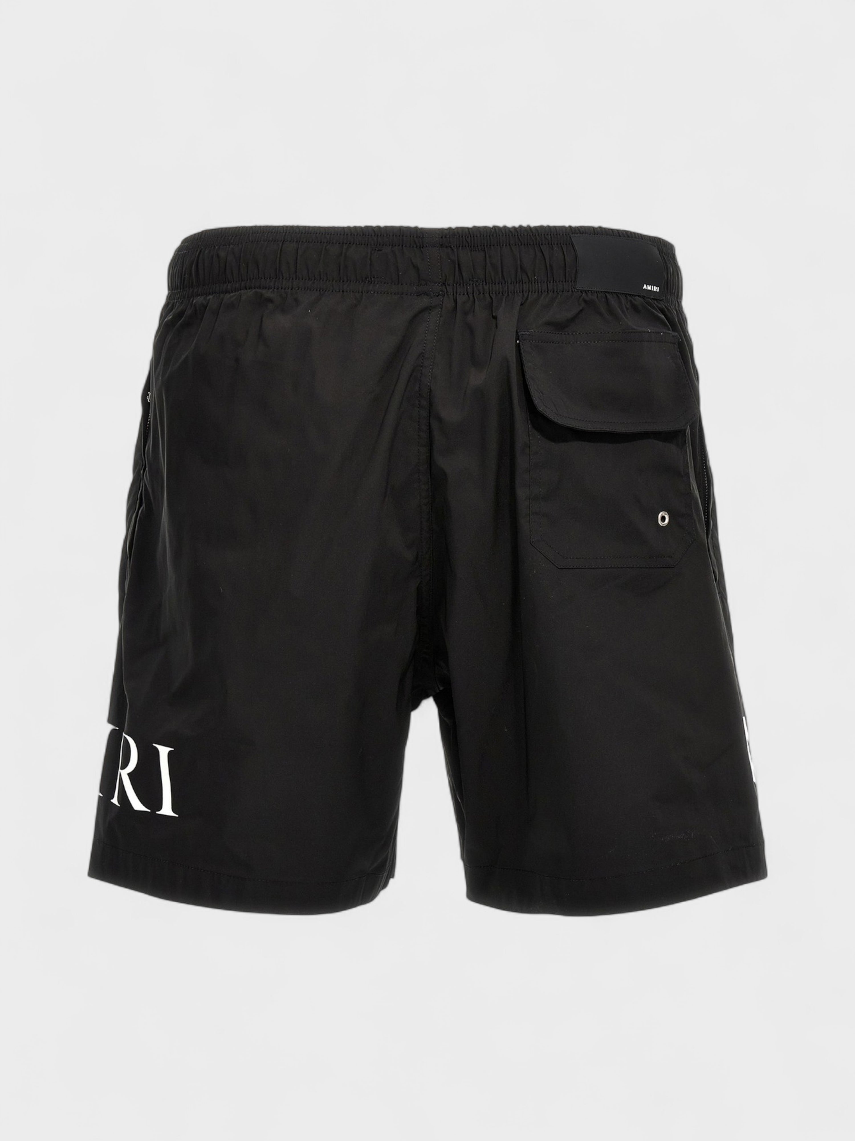 Amiri Double Logo Swim Trunk Black