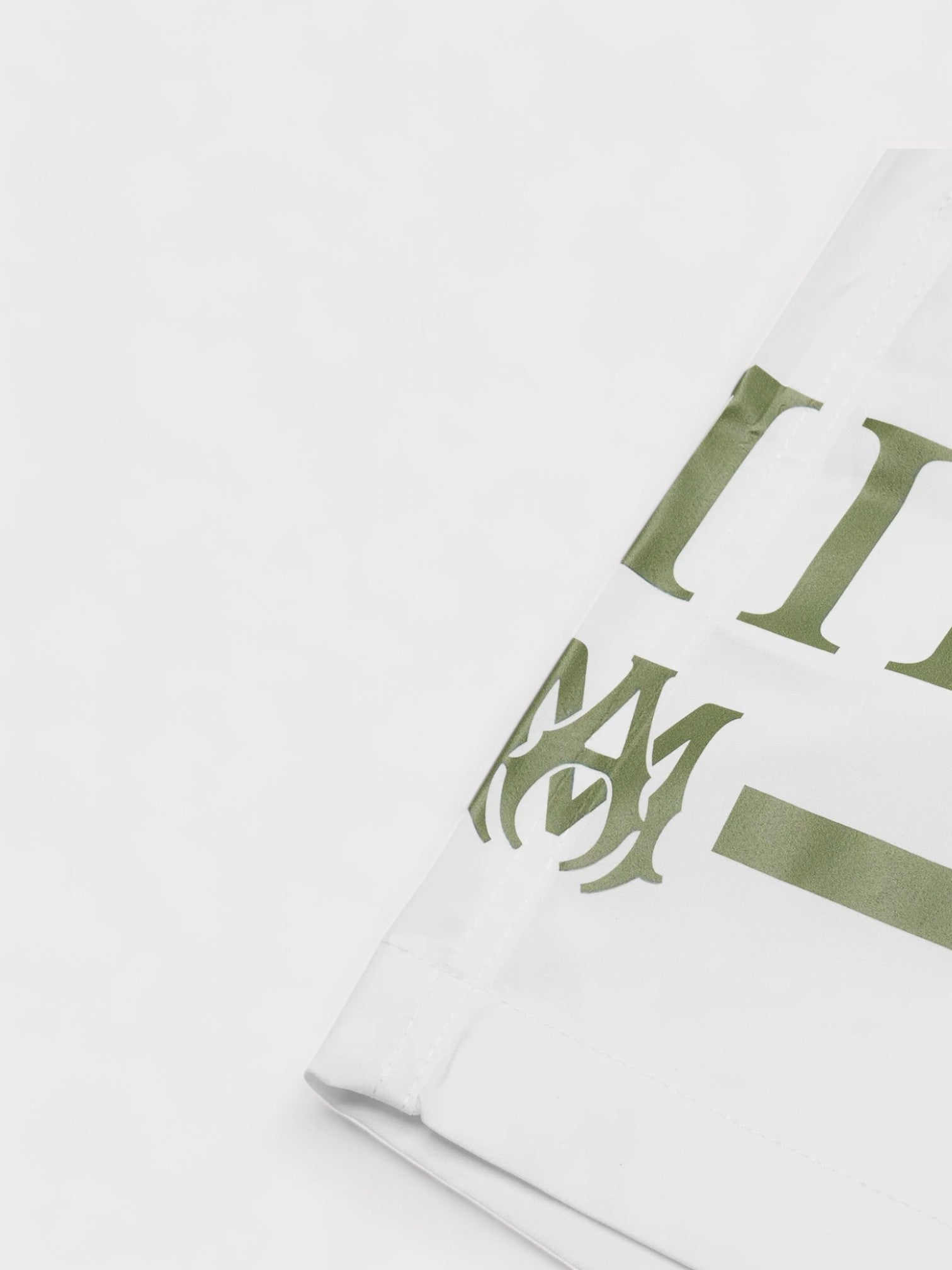 Amiri MA Bar Logo Swimshorts White / Khaki - Supplied FashionAmiri