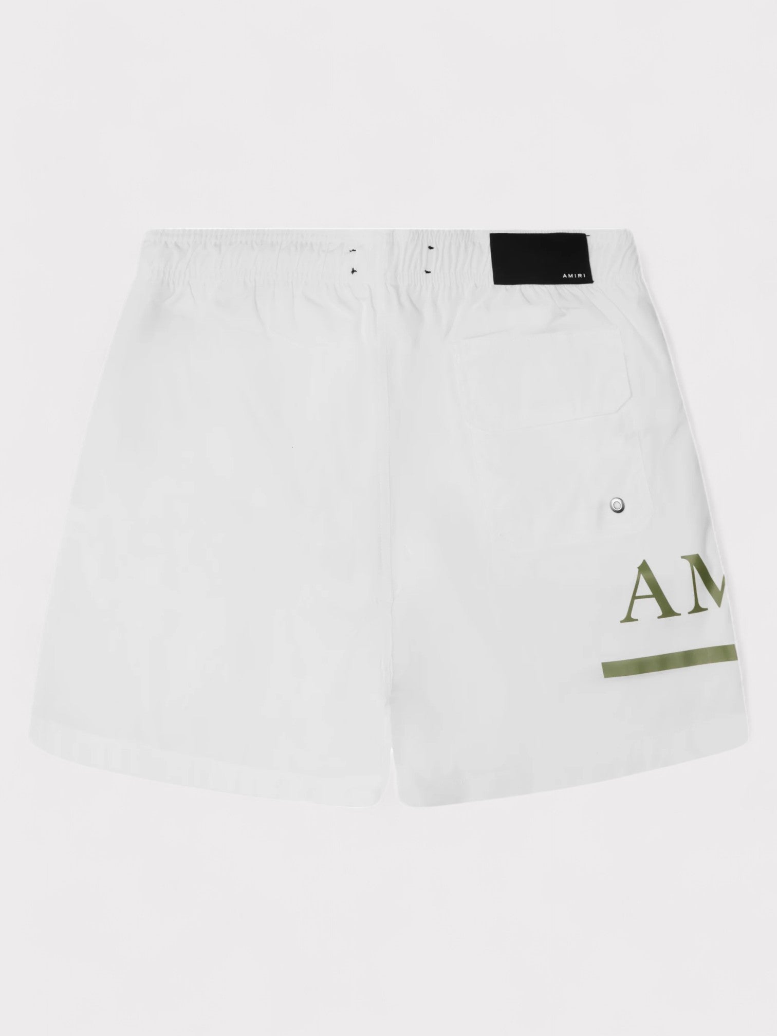 Amiri MA Bar Logo Swimshorts White / Khaki - Supplied FashionAmiri