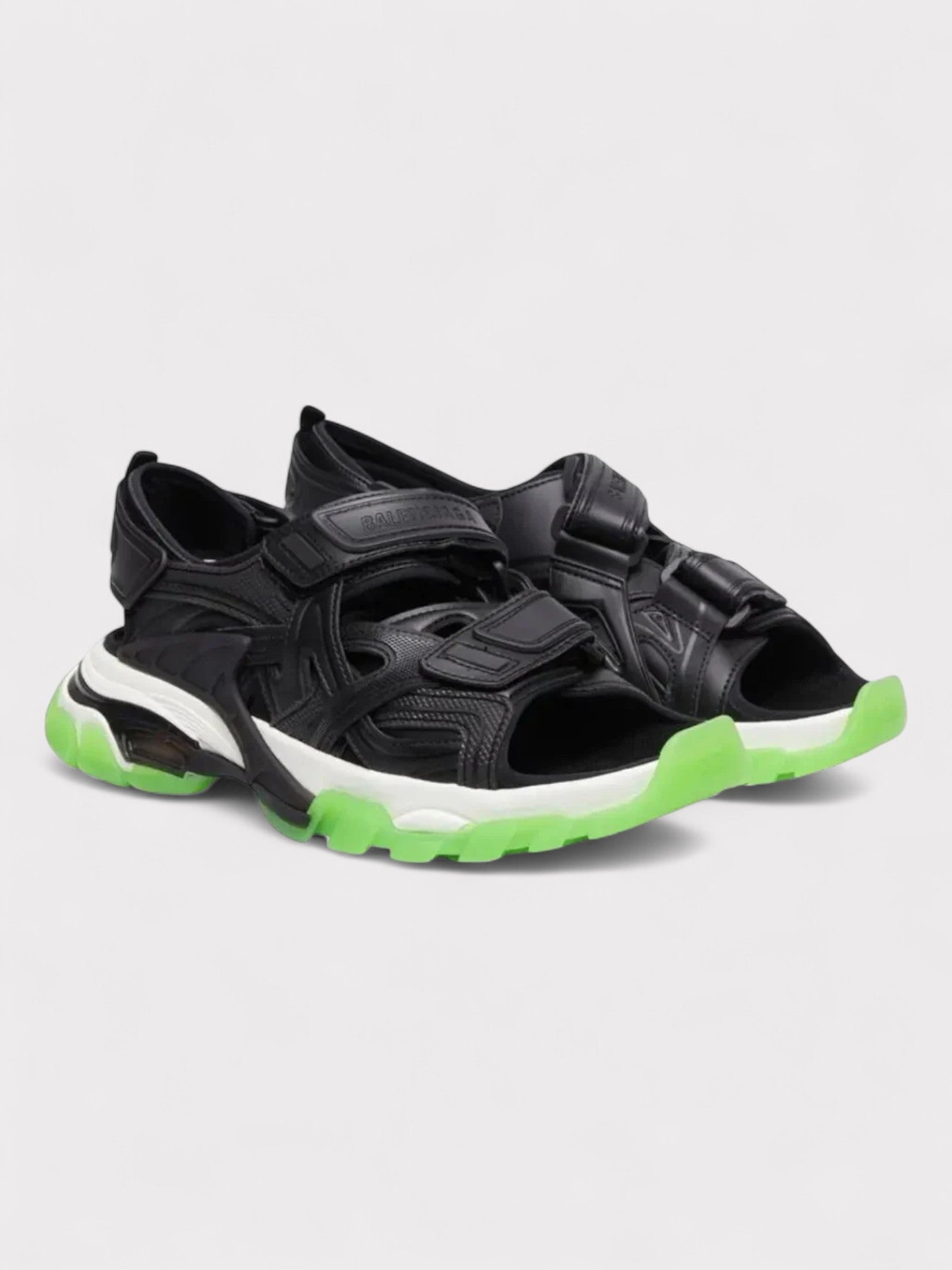 Balenciaga Track Sandals Clearsole Black Green - Supplied FashionBalenciaga