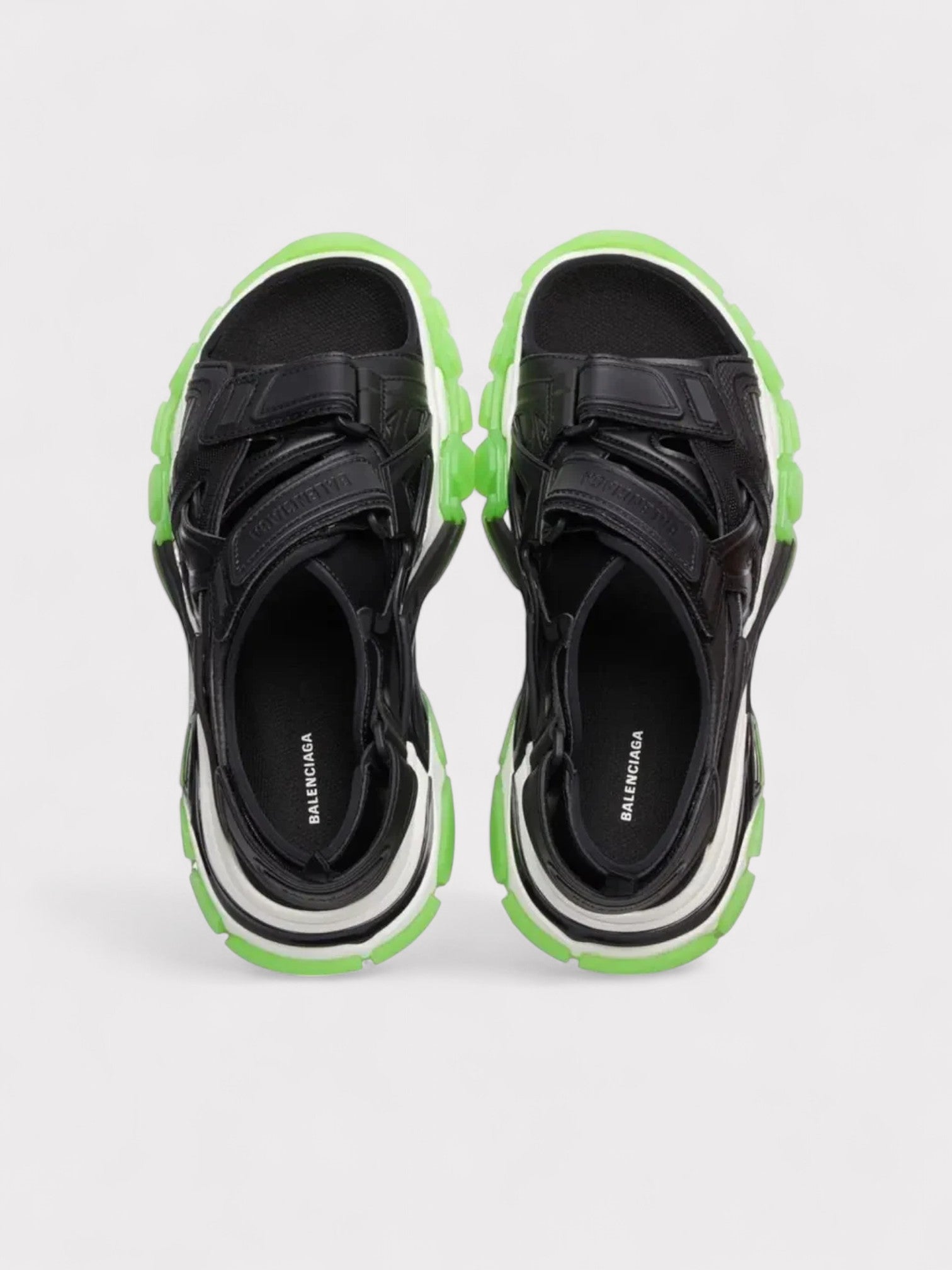 Balenciaga Track Sandals Clearsole Black Green - Supplied FashionBalenciaga
