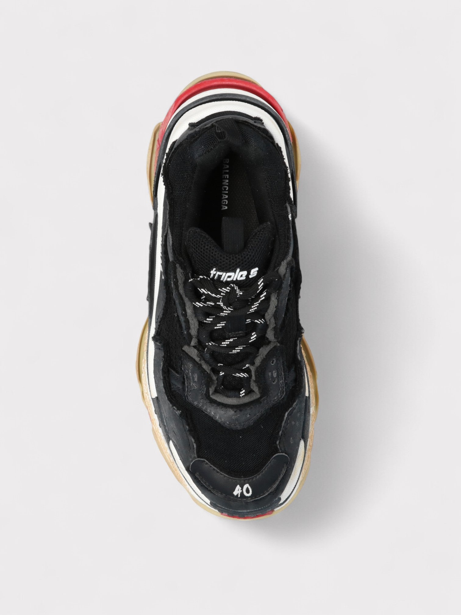 Balenciaga Wmns Triple S Sneaker 'DIY - Black Red' - Supplied FashionBalenciaga