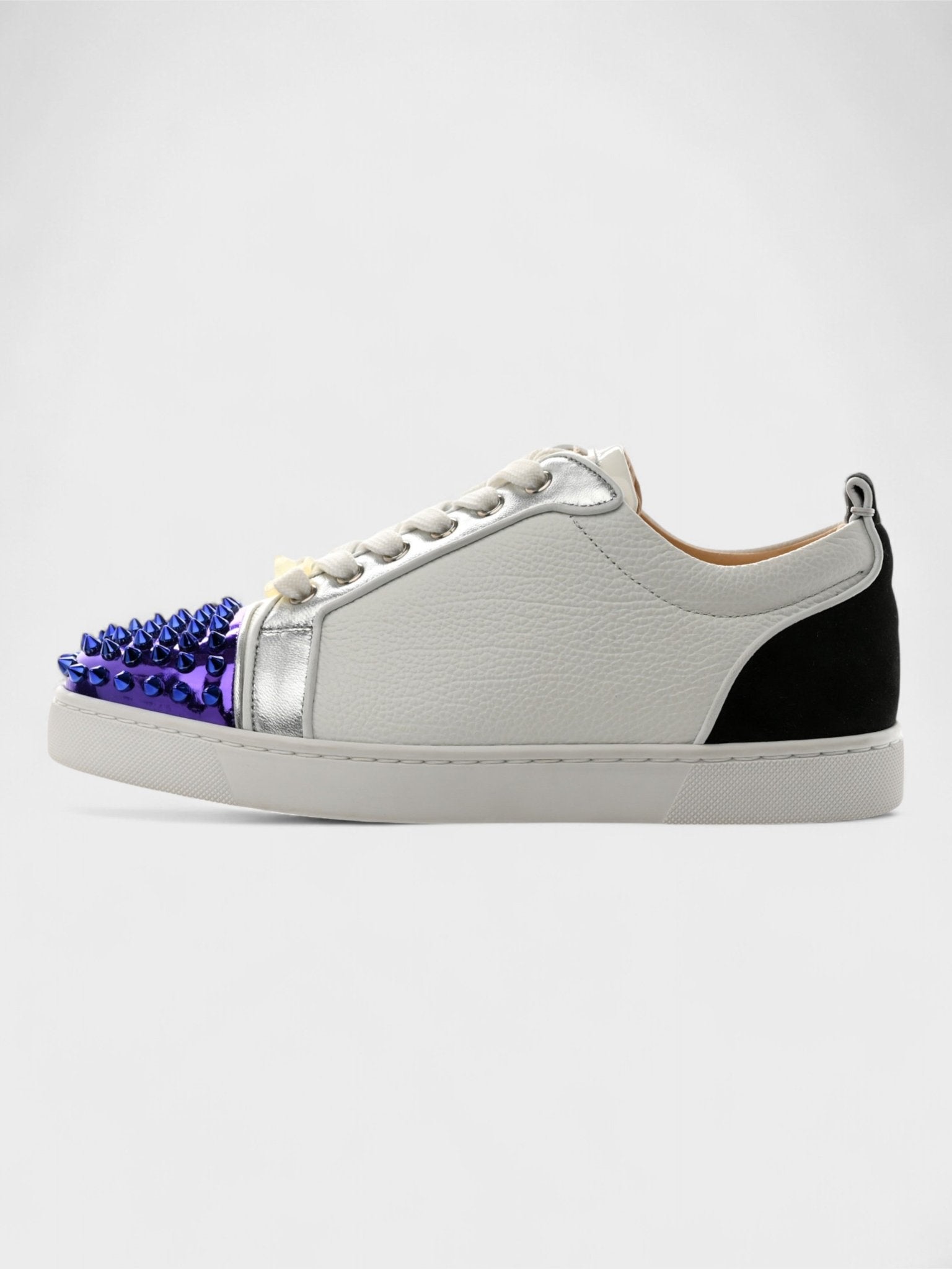 Christian Louboutin Louis Junior Spikes Orlato Flat White - Supplied FashionChristian Louboutin
