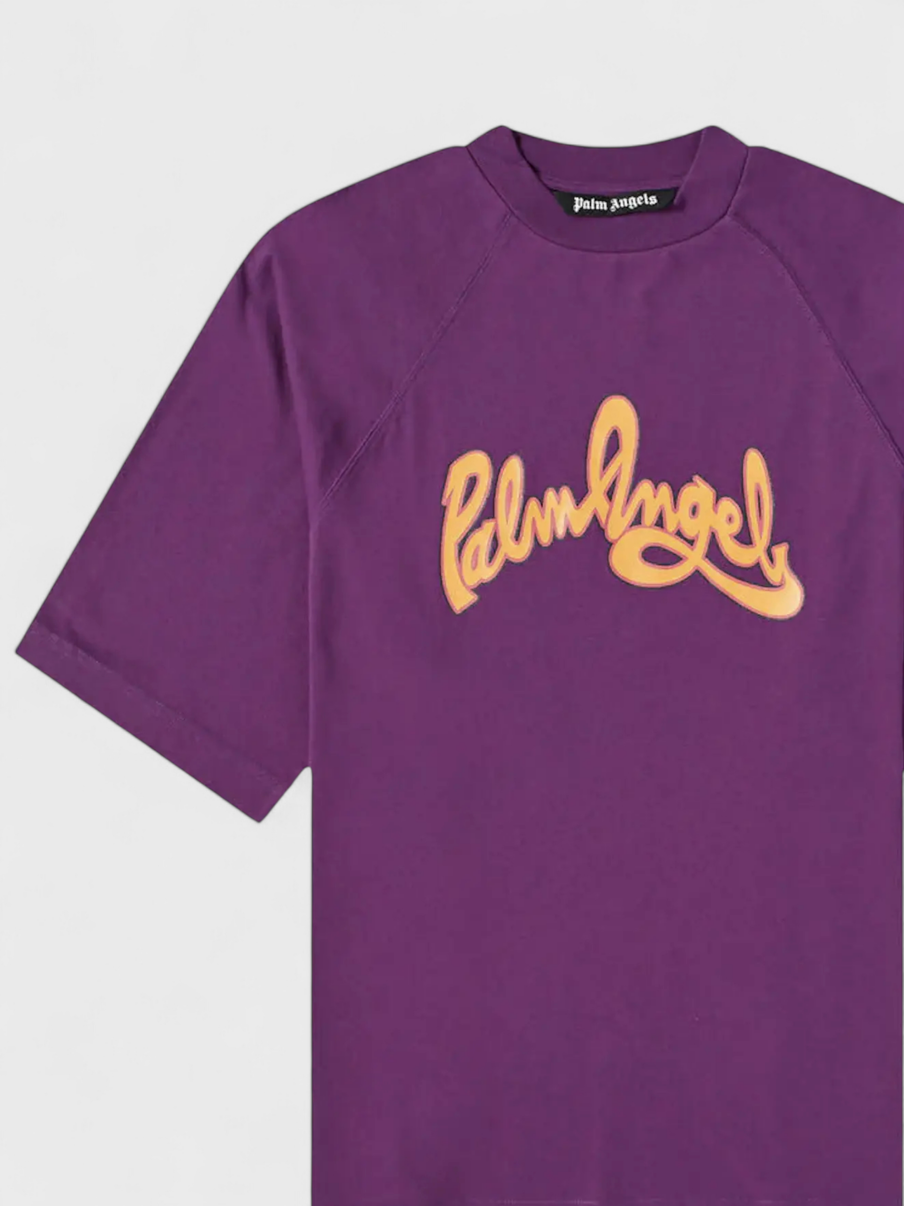 Palm Angels Seasonal Logo Raglan Over Tee Purple
