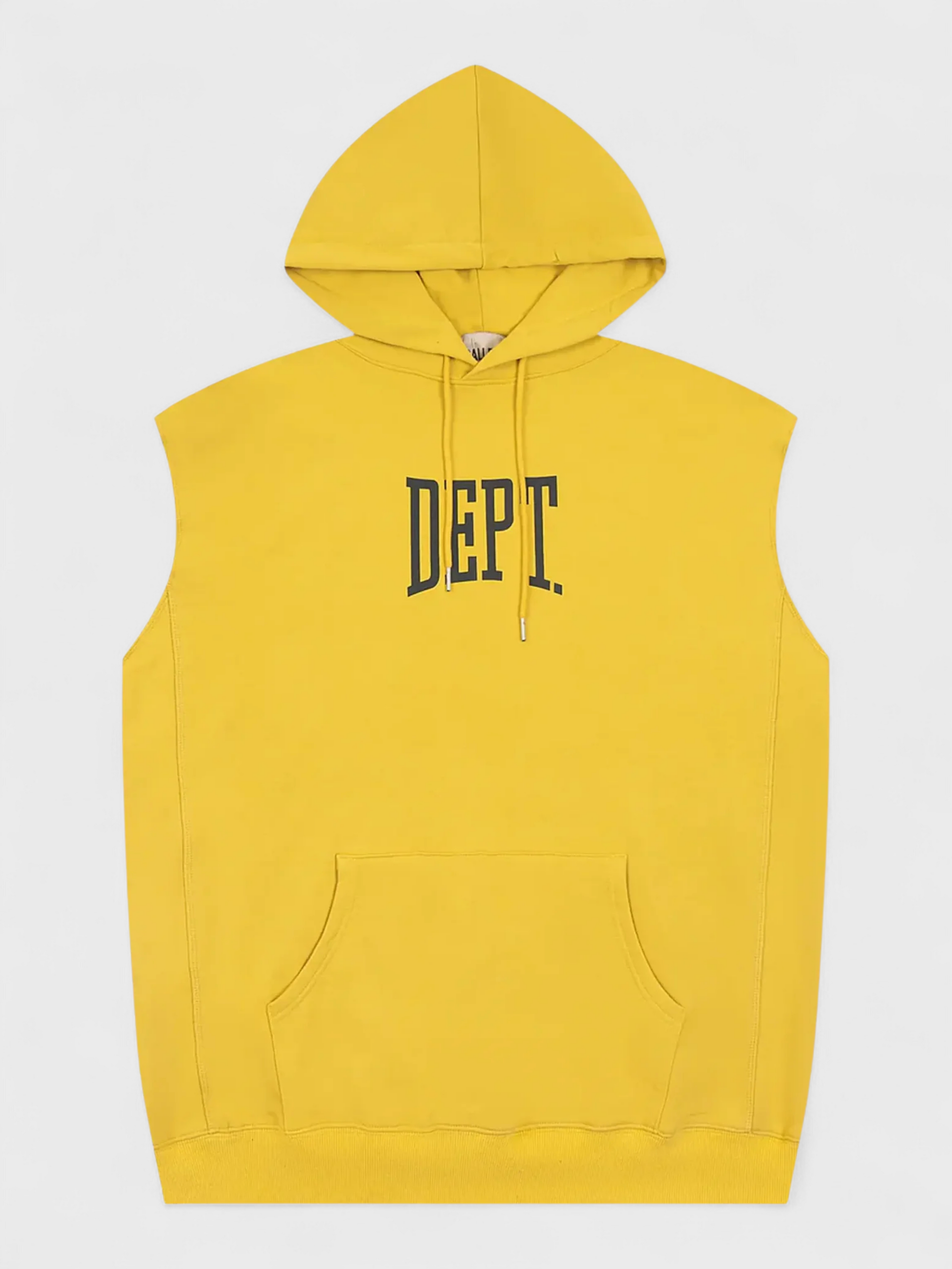Gallery Dept. Gym Cut Off Sleeveless Hoodie Yellow