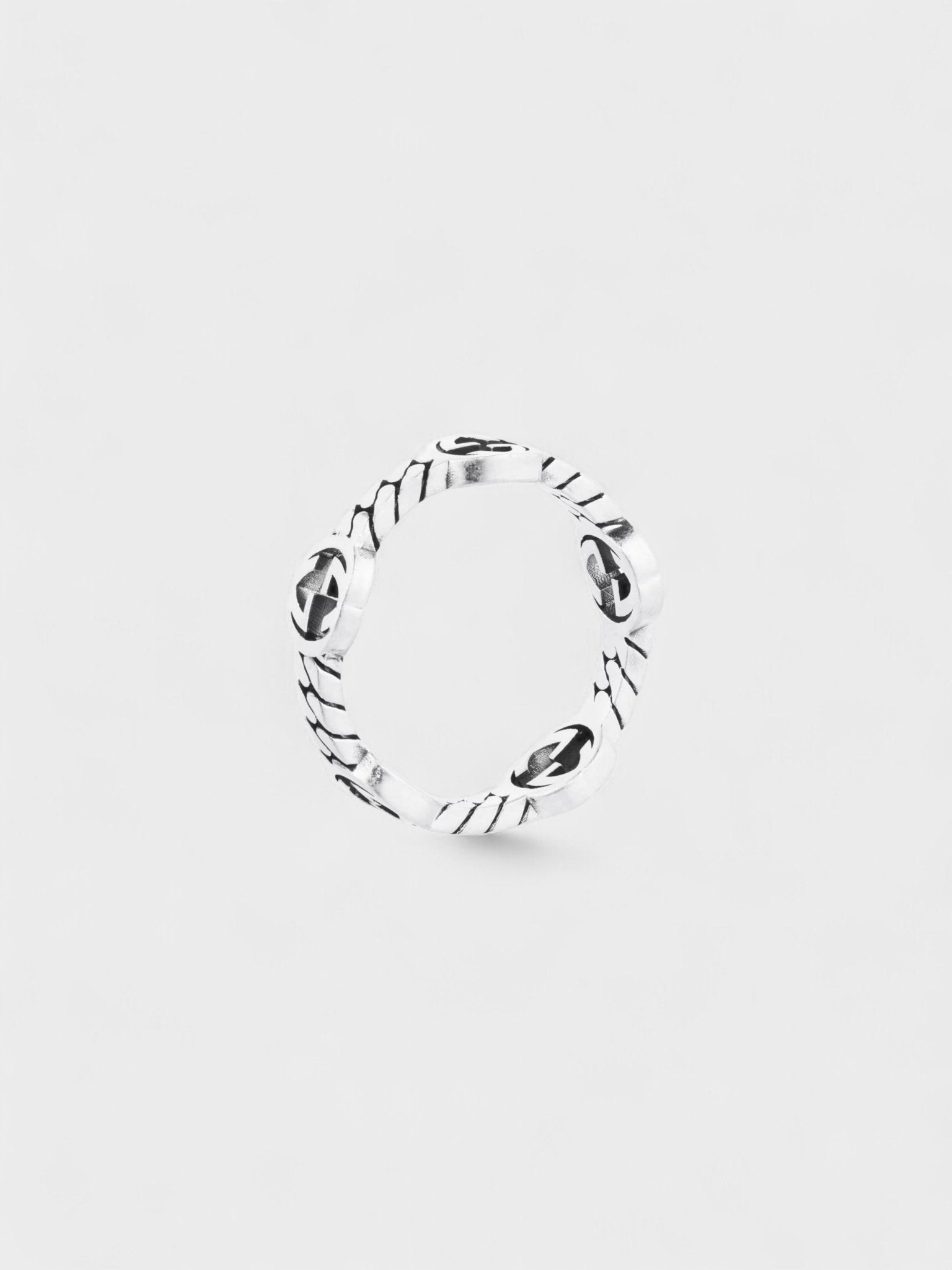 Gucci Silver Interlocked G Ring 925 Sterling Silver - Supplied FashionGucci