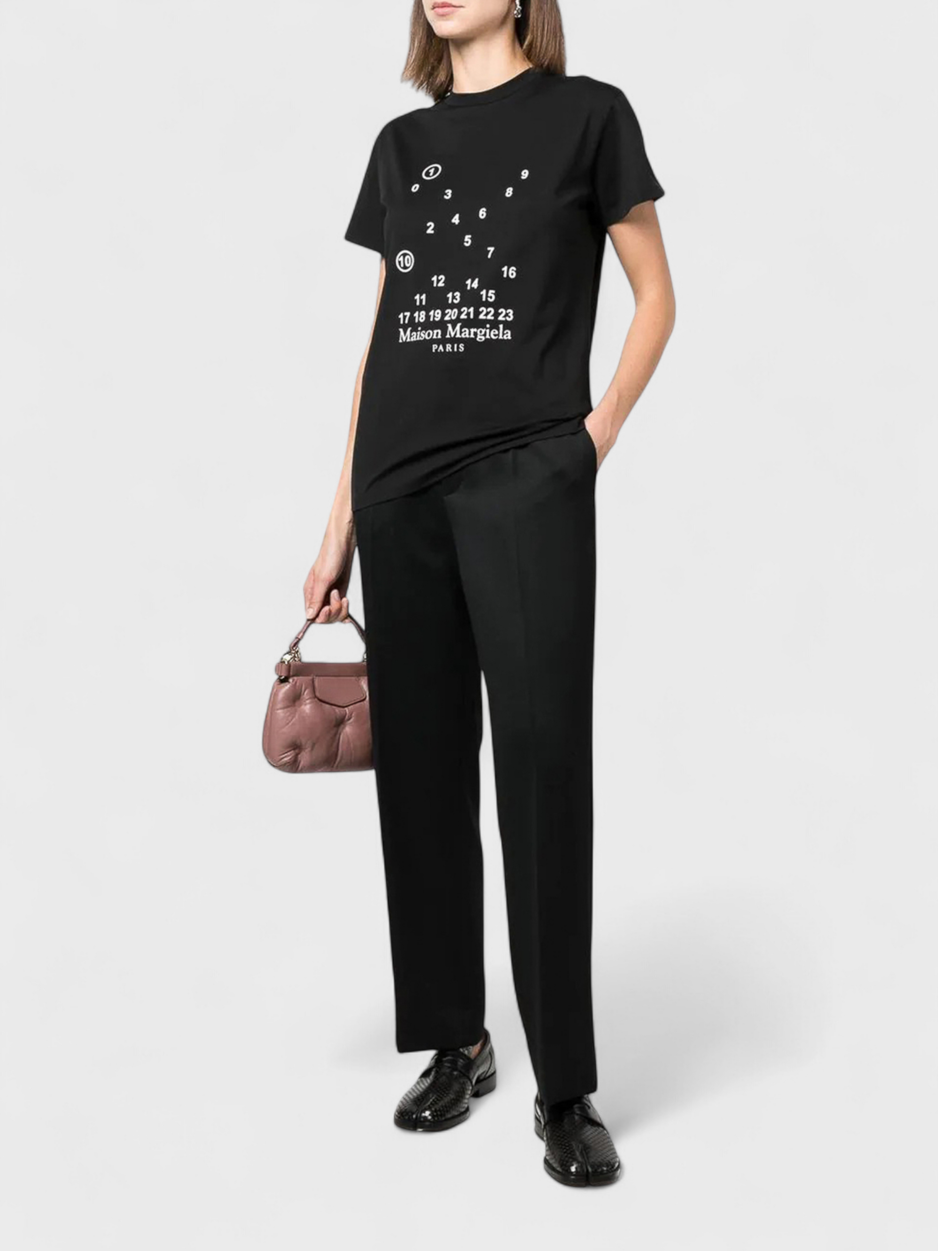 Maison Margiela Numeric Logo T-Shirt Black Wmns