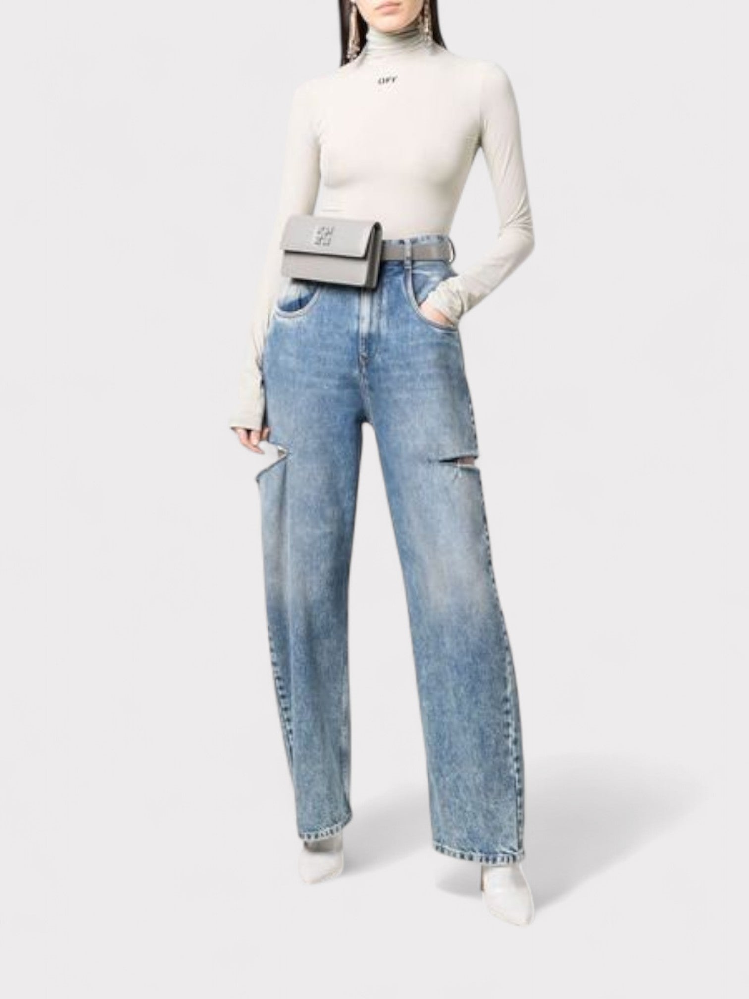 Off-White Longsleeve Turtleneck Light Grey