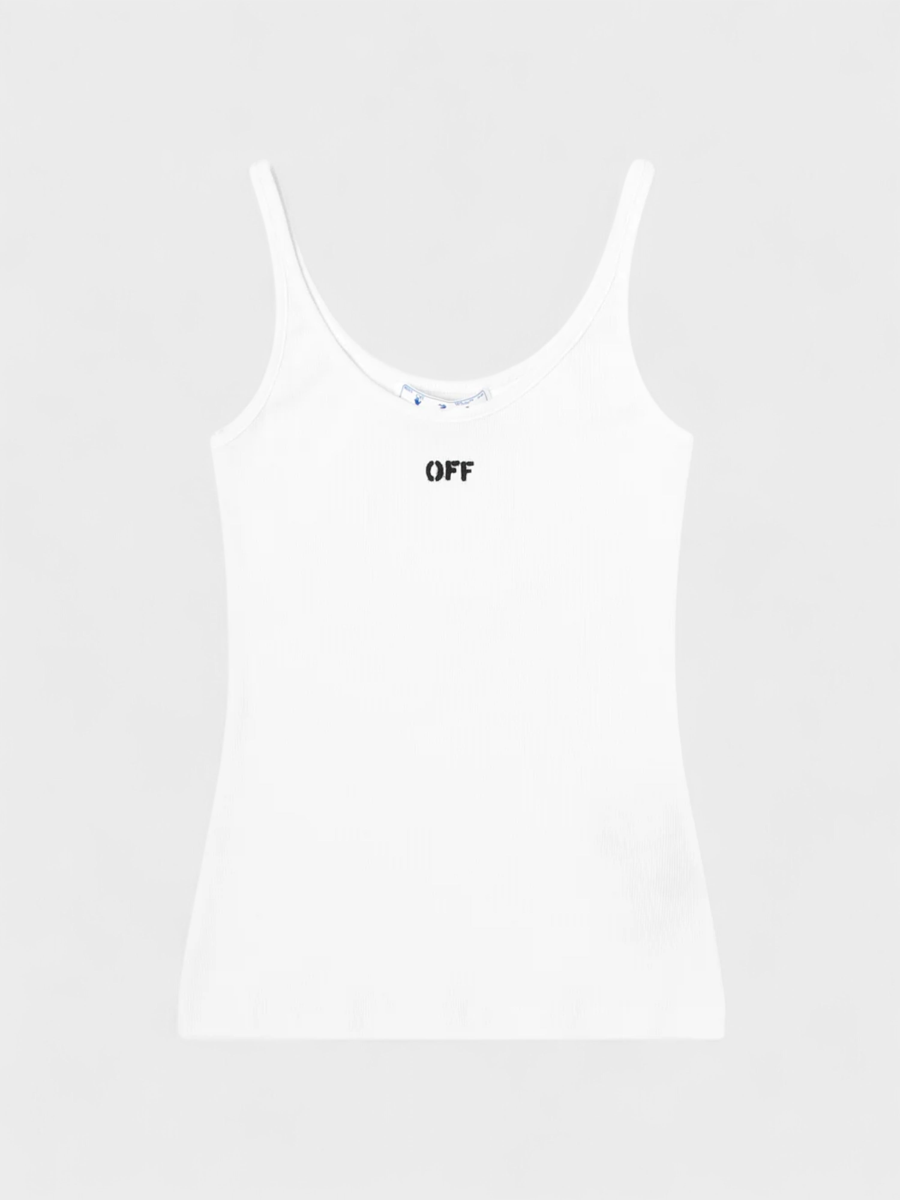 Off-White Off Stamp Scoop-Neck Tank Top White