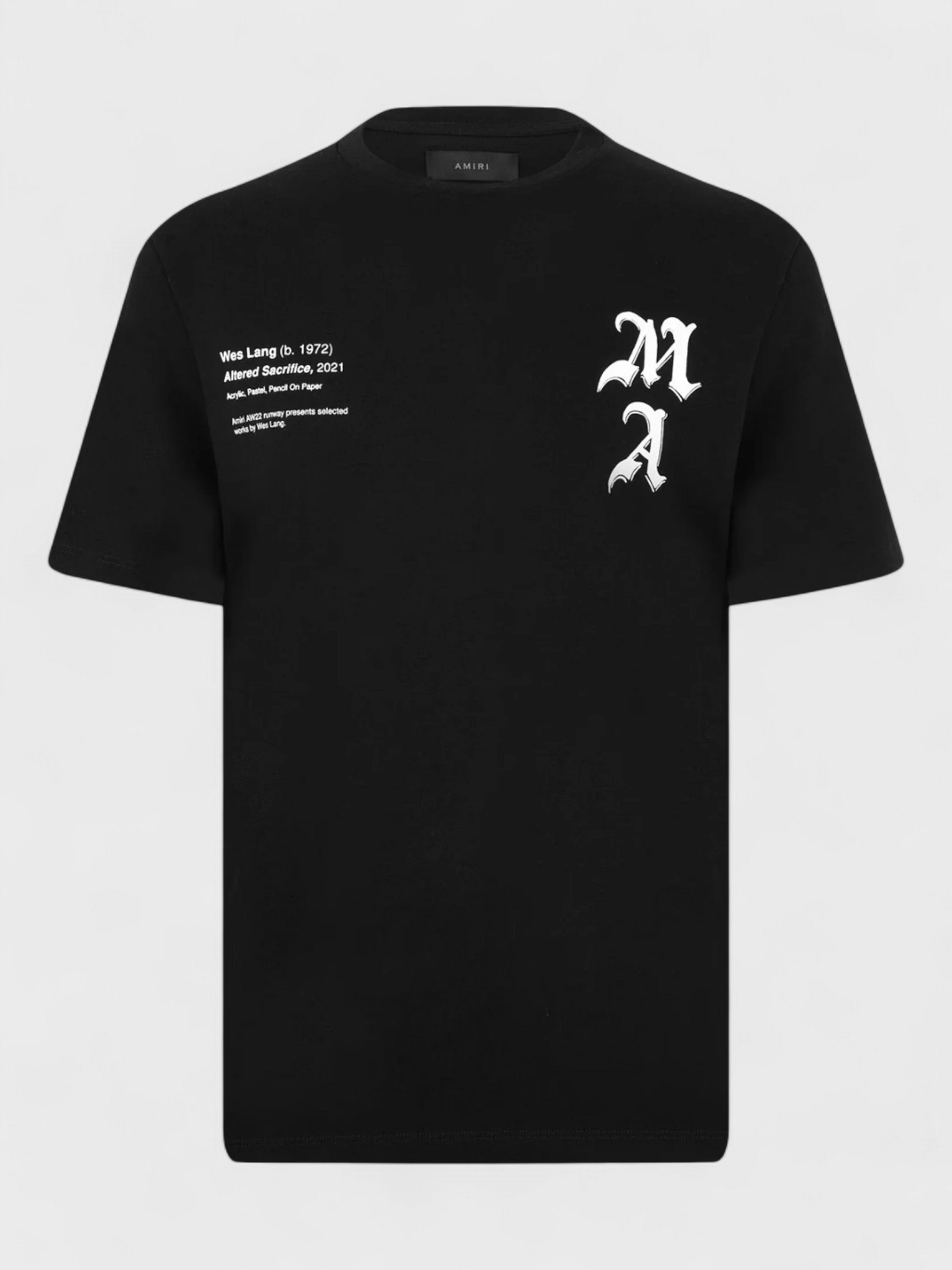 Amiri Wes Lang Checker Skull T Shirt Black