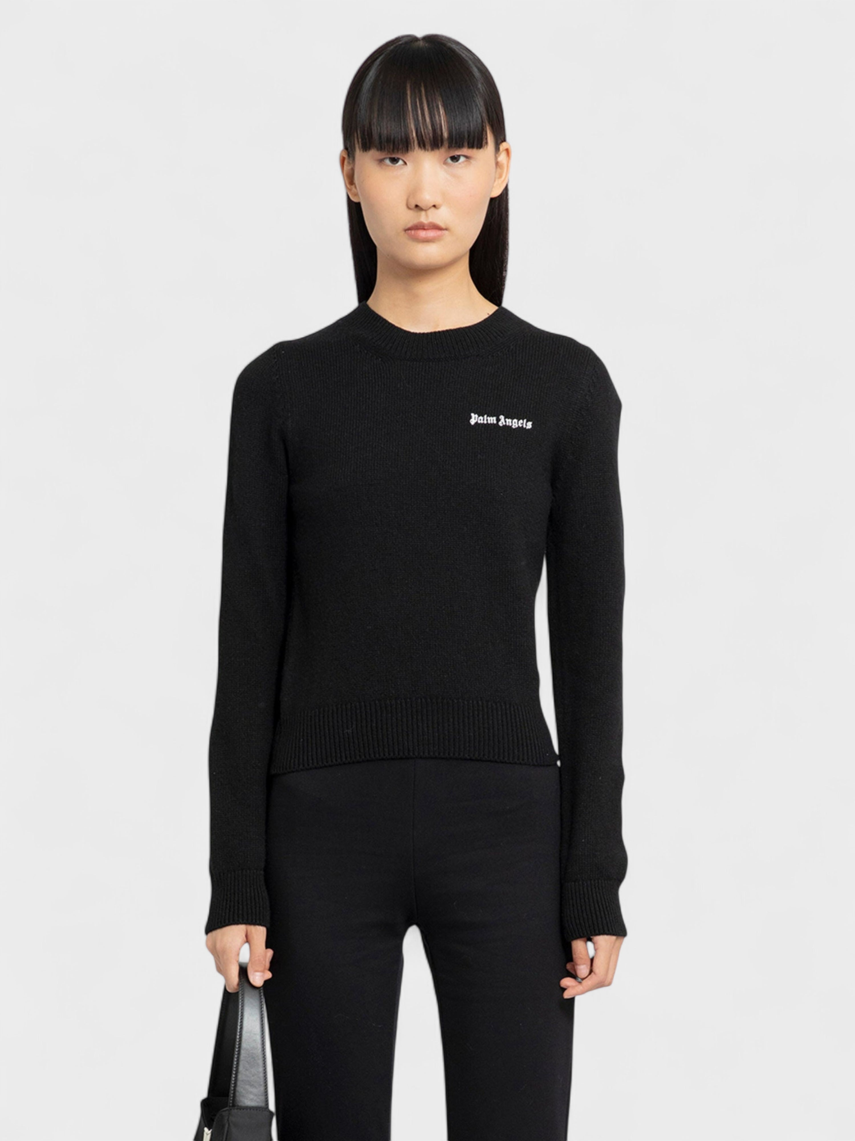 Palm Angels Classic Logo Black Sweater