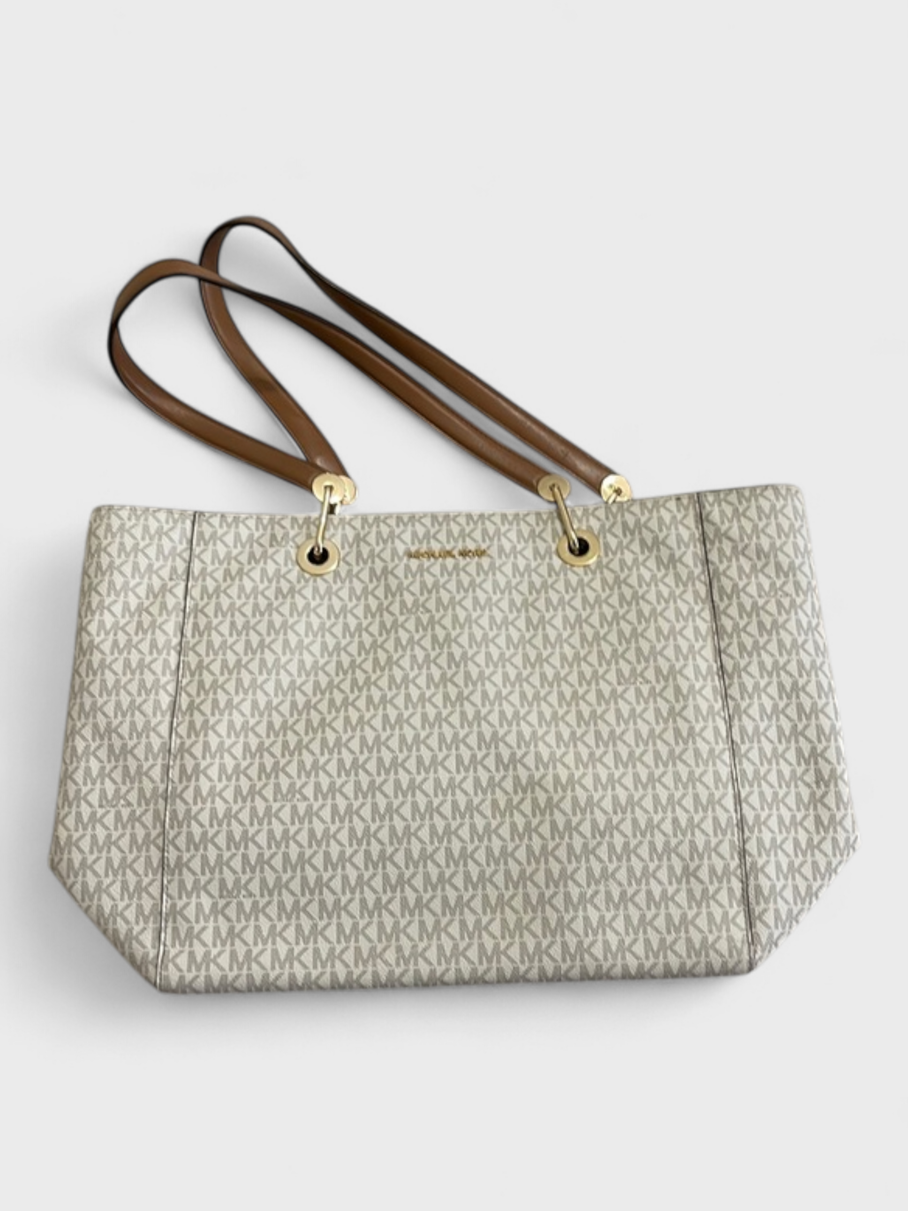 Michael Kors Raven Signature Tote Bag Tan