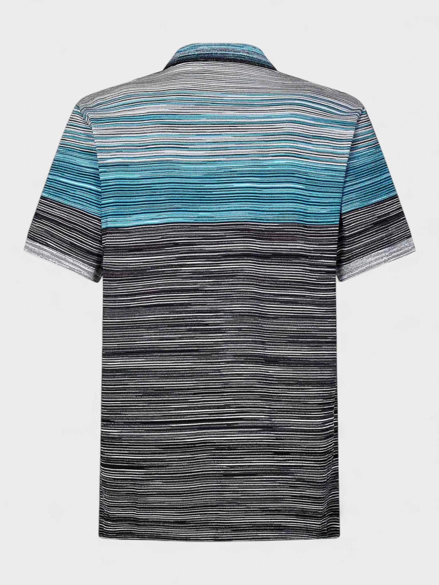 Missoni Space Dye Short Sleeve Polo Shirt Blue - Supplied FashionMissoni