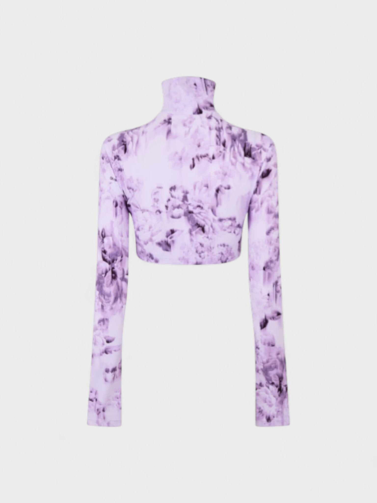 Off - White Chinese Cropped Long Sleeve Tee Purple - Supplied FashionOff - White