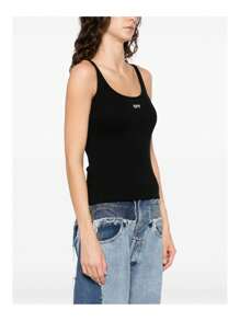 Off - White Off Stamp Rib Tank Top Black - Supplied FashionOff White