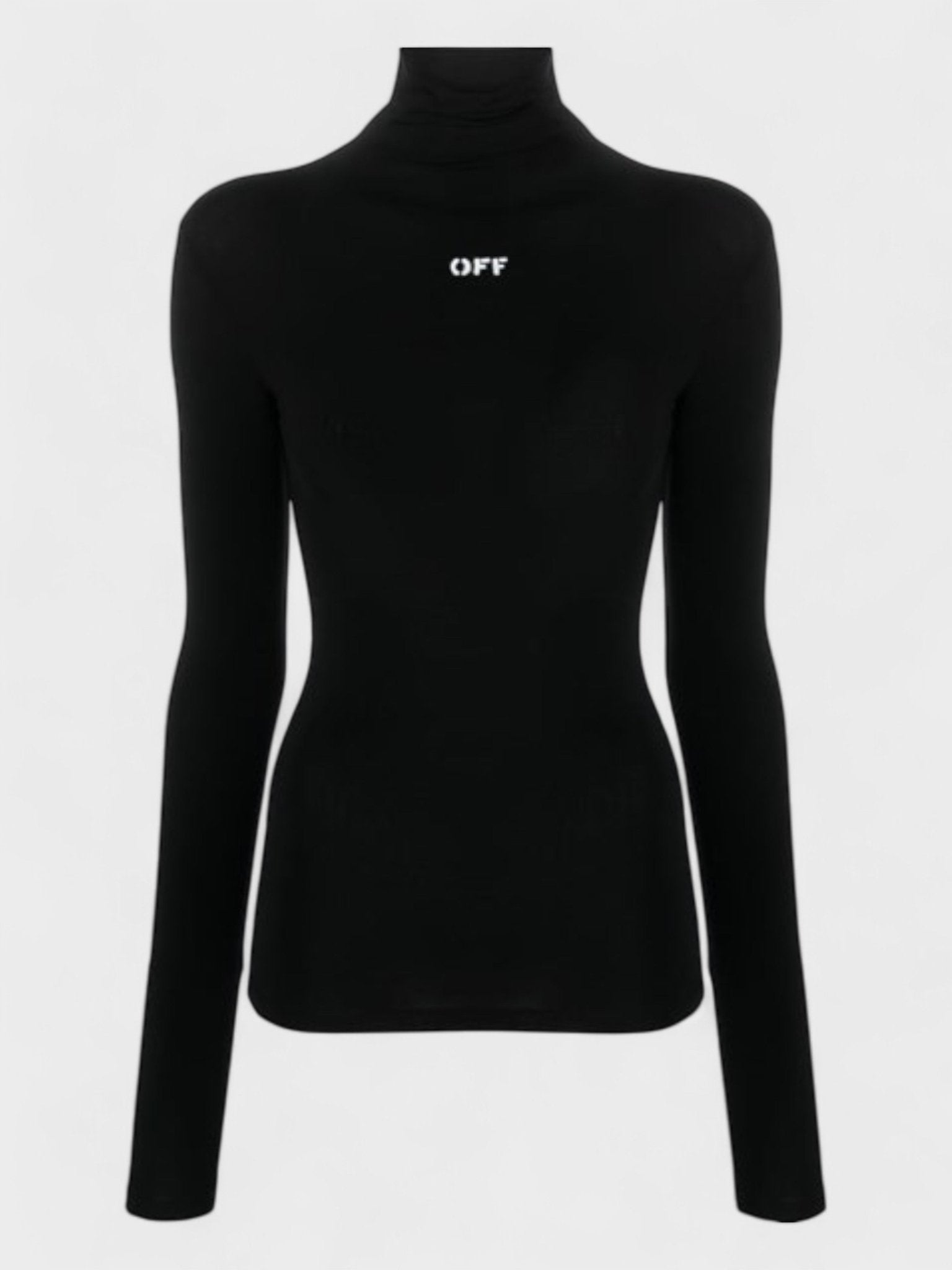 Off - White Off Stamp Skin Long Sleeve Turtleneck Black - Supplied FashionOff White