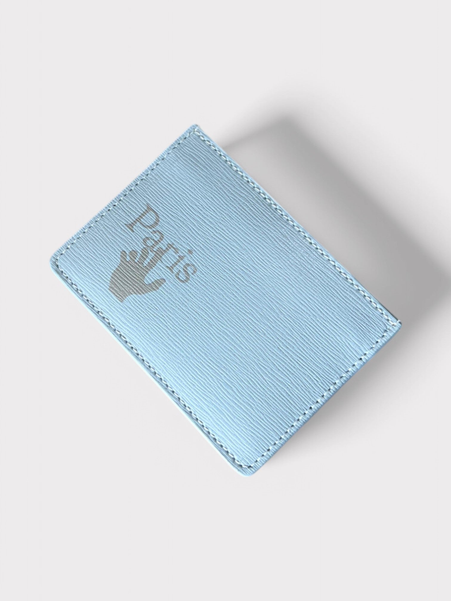 Off - White Paris Quote Card Holder Light Blue - Supplied FashionOff - White
