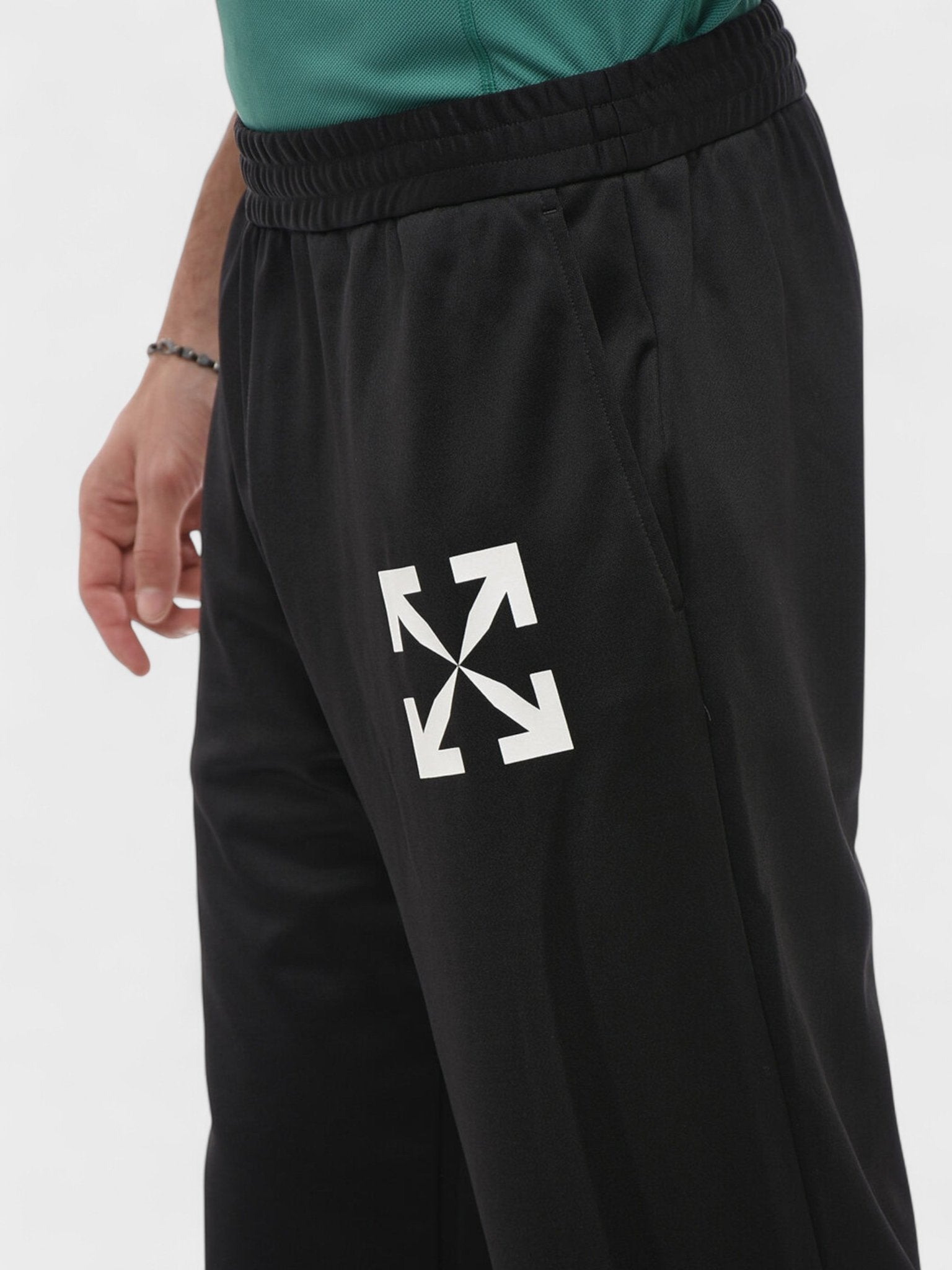 Off - White Single Arrow Slim Trackpant Pants Black/White - Supplied FashionOff - White