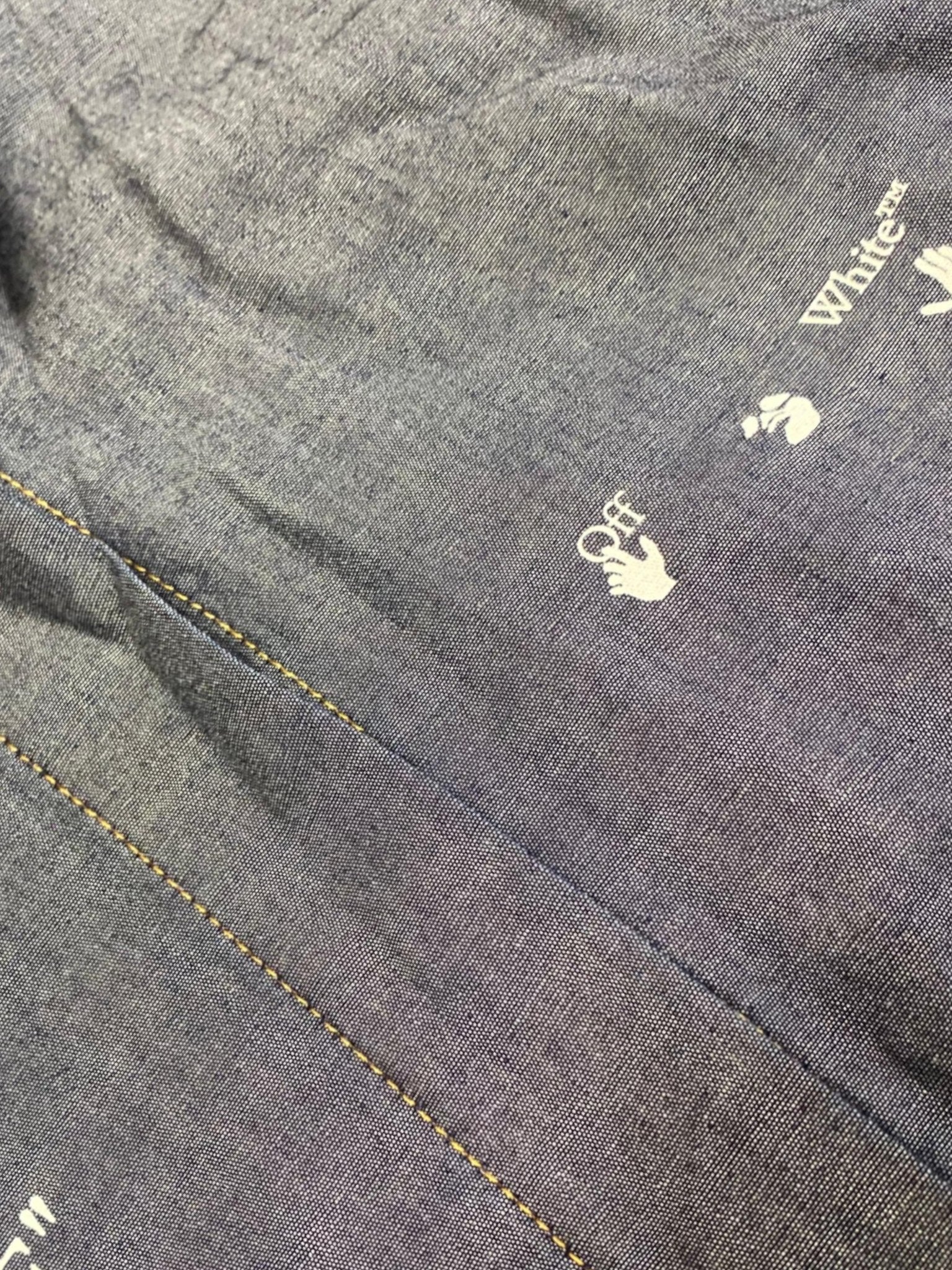 Off - White Staff Chambray Basic Shirt Blue - Supplied FashionOff White