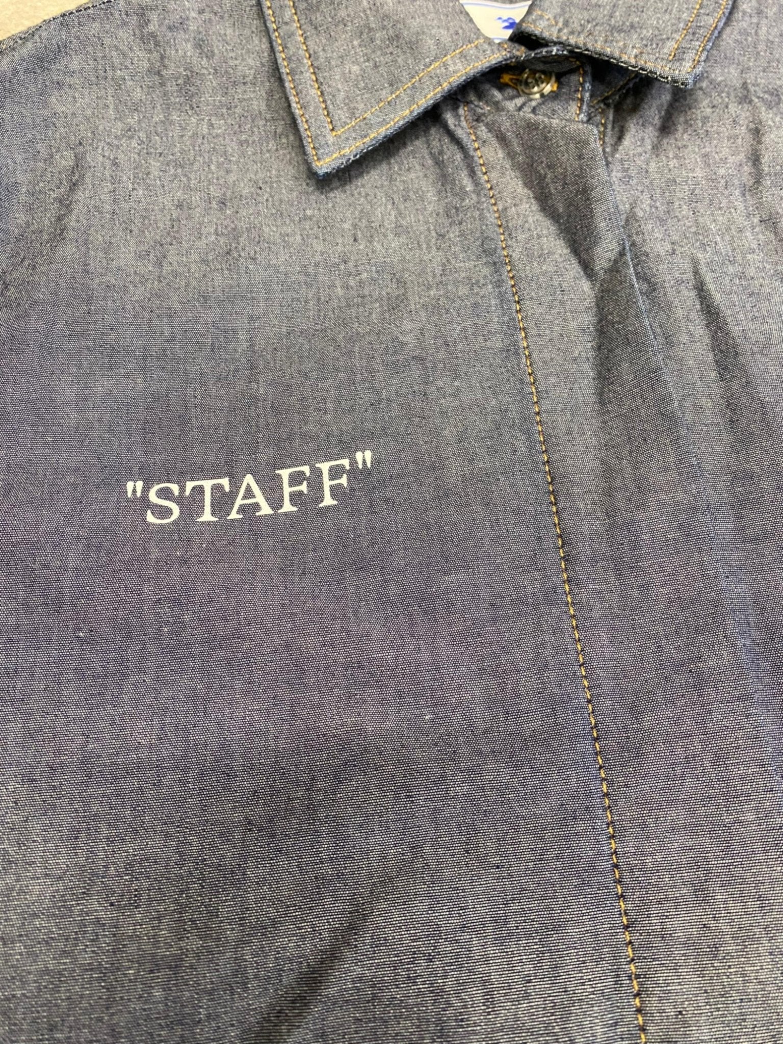 Off - White Staff Chambray Basic Shirt Blue - Supplied FashionOff White