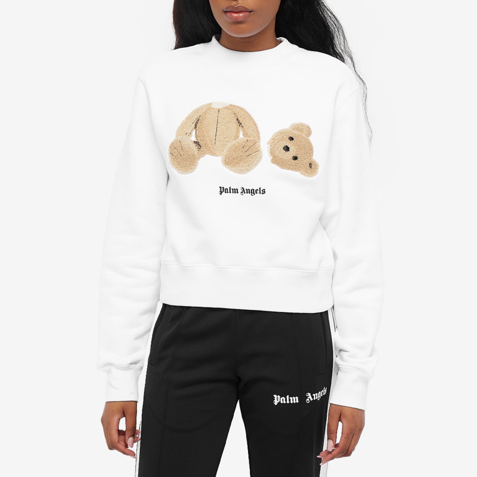 Palm Angels Bear Fitted Crewneck White - Supplied FashionPalm Angels