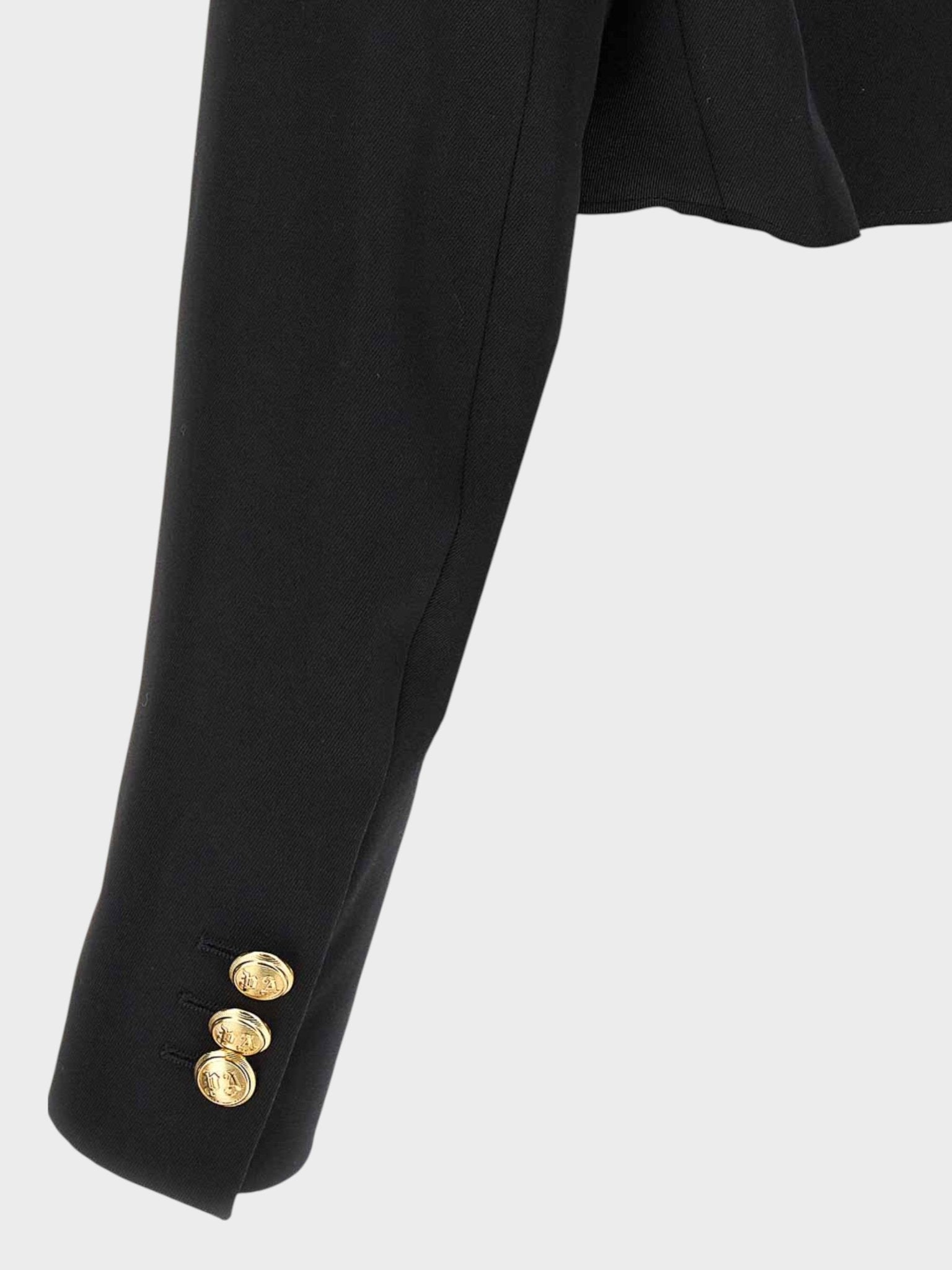 Palm Angels Cropped Blazer Black Gold - Supplied FashionPalm Angels