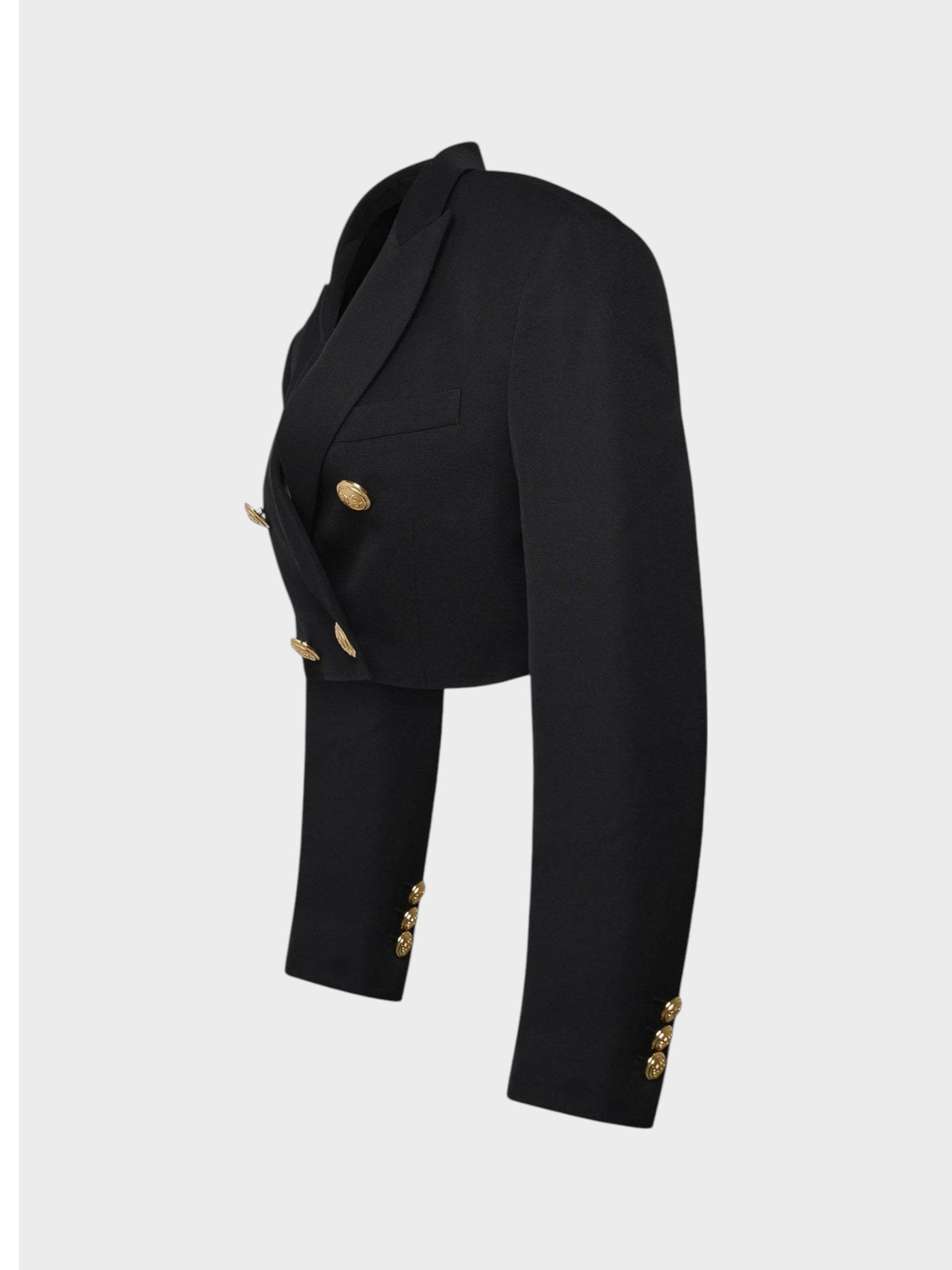 Palm Angels Cropped Blazer Black Gold - Supplied FashionPalm Angels