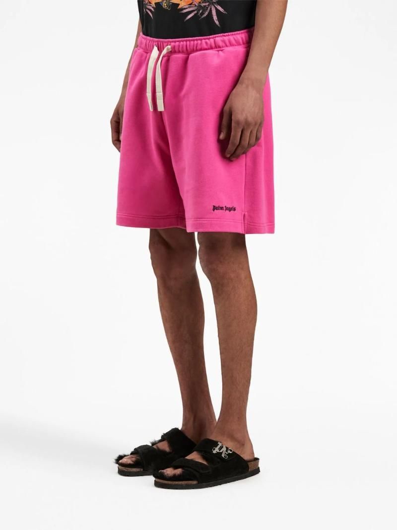 Palm Angels Embroidered Logo Sweatshorts Pink - Supplied FashionPALM ANGELS