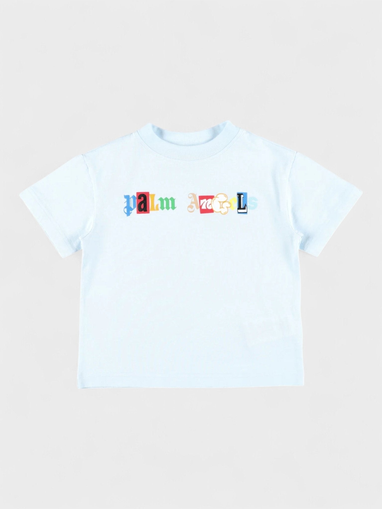 Palm Angels Kids Patchwork T-shirt Blue - Supplied FashionPalm Angels