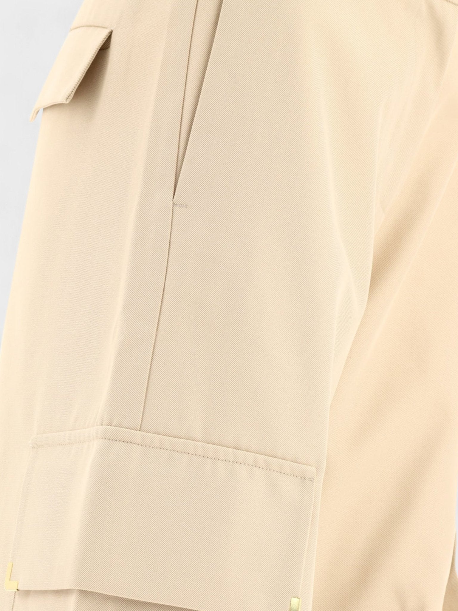 Palm Angels Metal Frame Trousers Beige - Supplied FashionPalm Angels