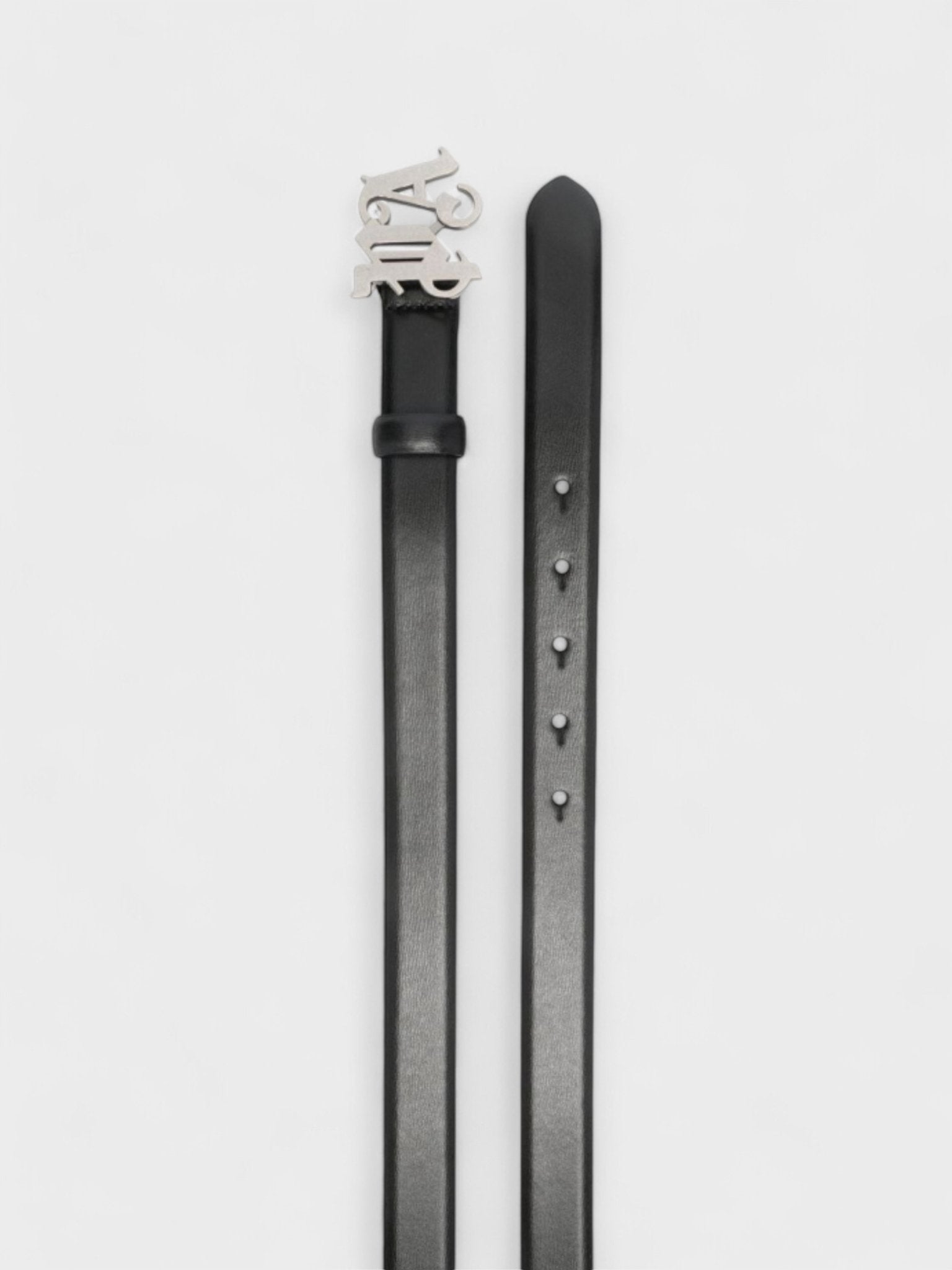 Palm Angels Monogram Caviar Belt Black Silver - Supplied FashionPalm Angels