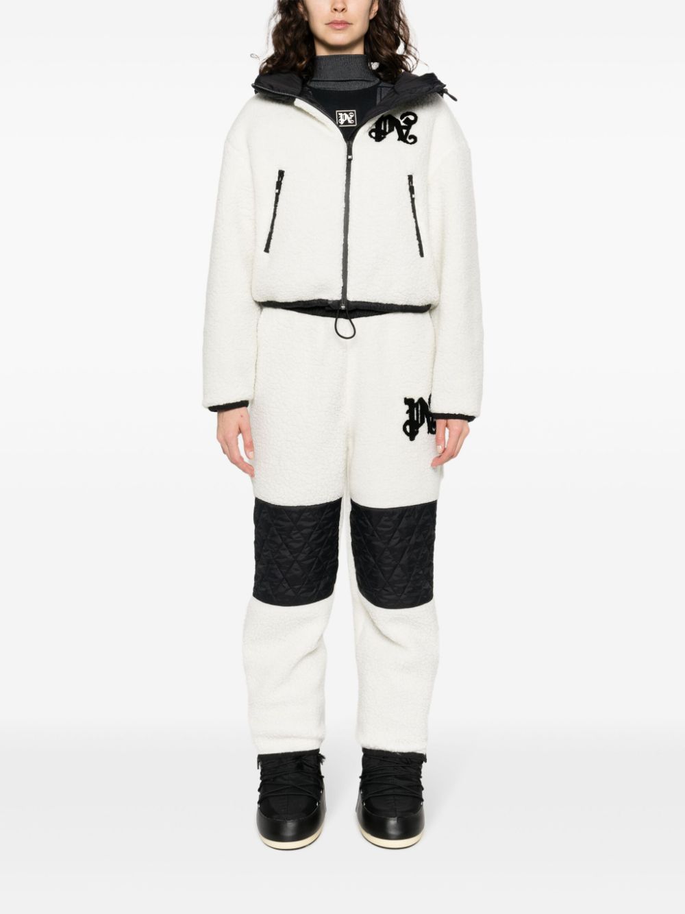 Palm Angels Monogram Cozy Ski Jacket White - Supplied FashionPALM ANGELS