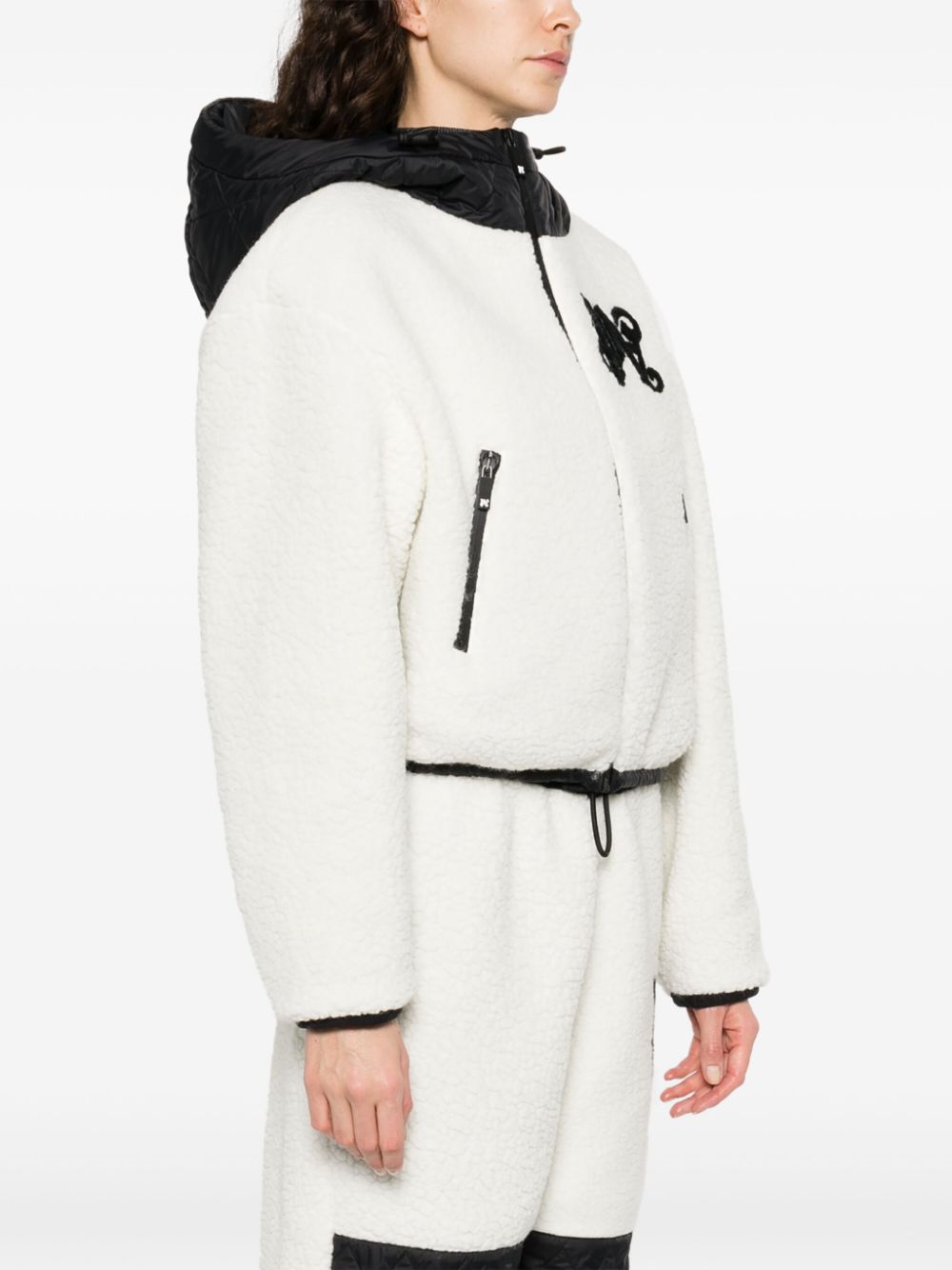 Palm Angels Monogram Cozy Ski Jacket White - Supplied FashionPALM ANGELS