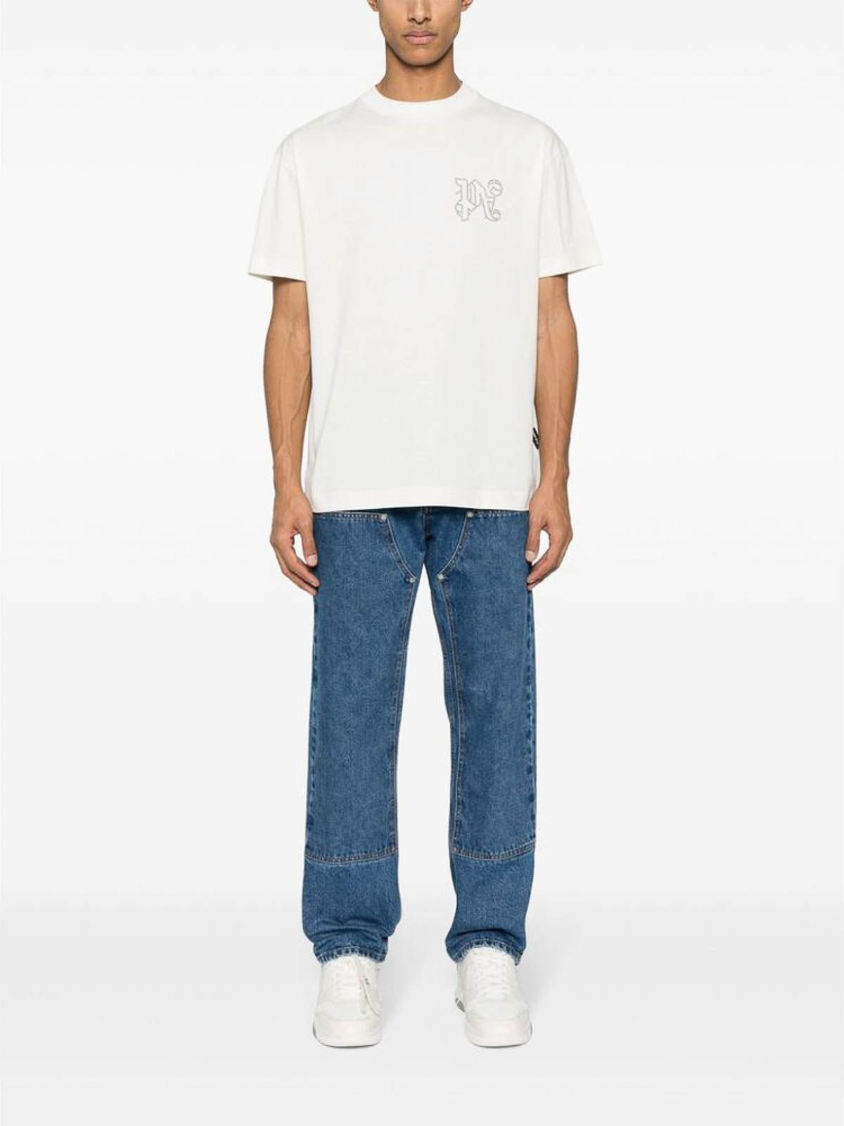 Palm Angels Monogram Workwear Denim Jeans Blue - Supplied FashionPalm Angels