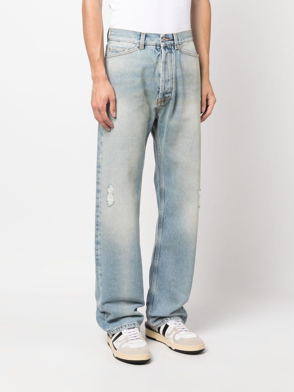 Palm Angels Pa Monogram Loose Denin Light Blue - Supplied FashionPalm Angels