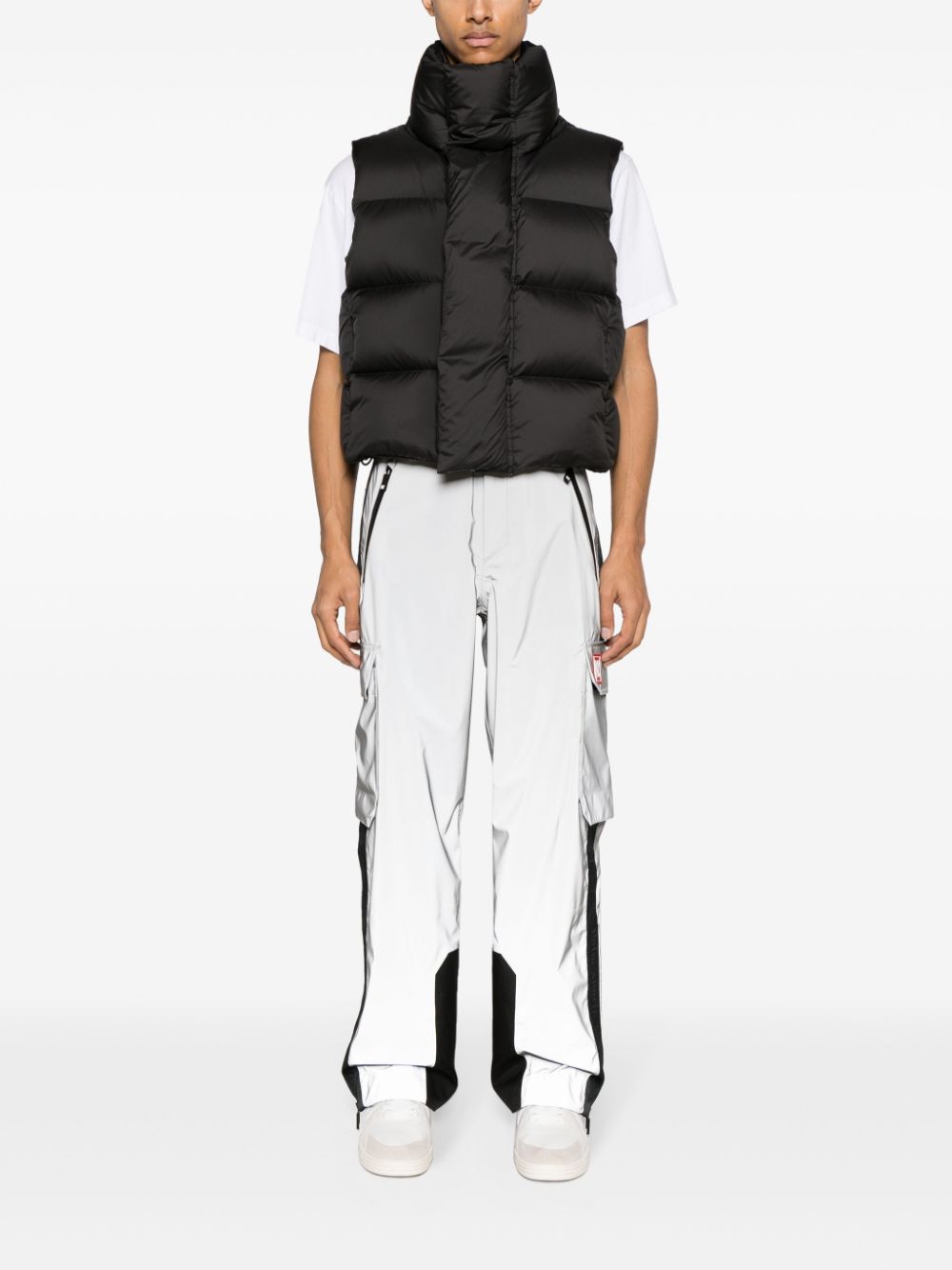Palm Angels Reflective Ski Pants Silver / Black - Supplied FashionPALM ANGELS