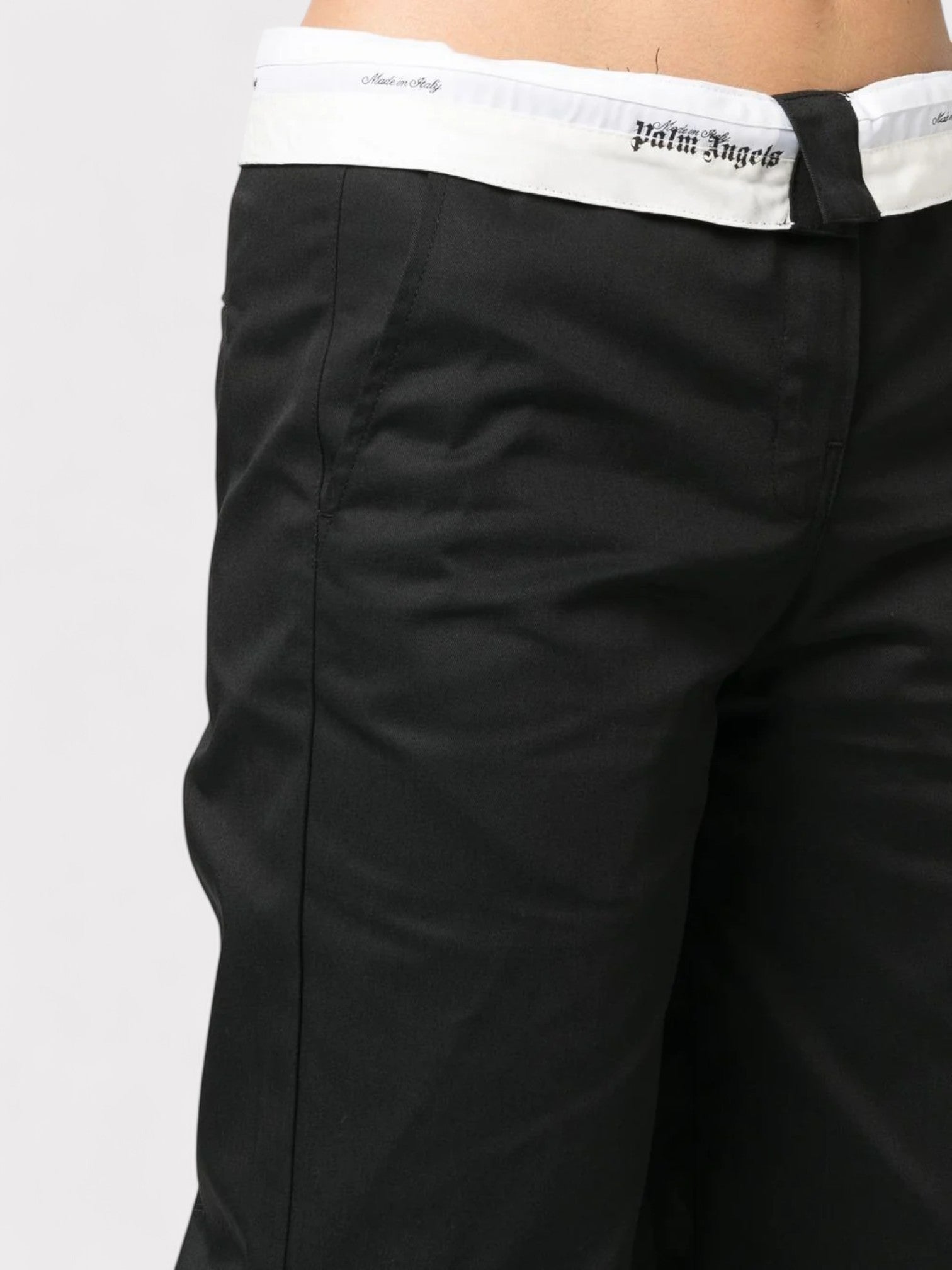 Palm Angels Reverse Wasitband Chino Black Wmns - Supplied FashionPalm Angels