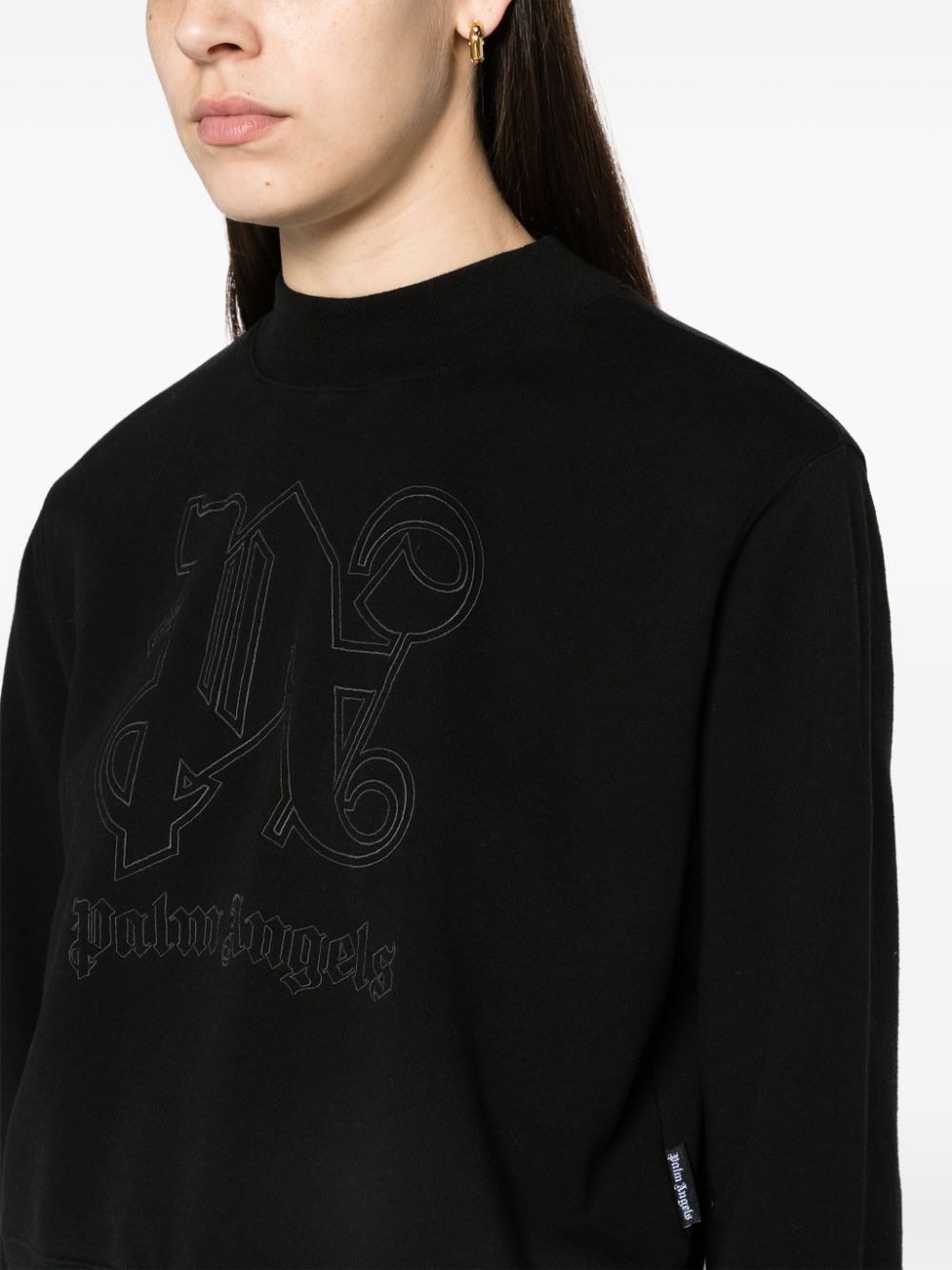 Palm Angels Statement Crewneck Black - Supplied FashionPALM ANGELS